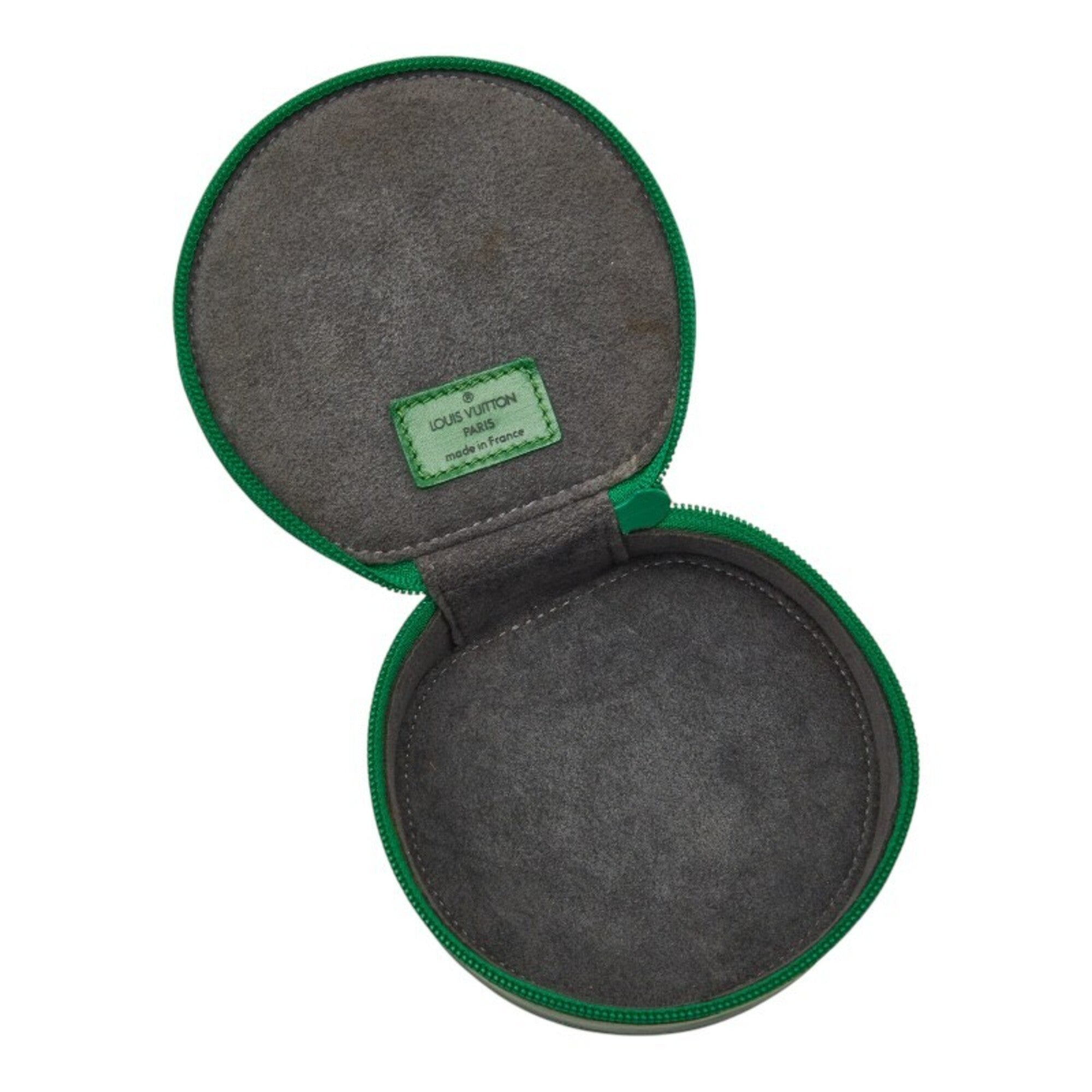 Louis Vuitton Borneo Green Leather Pouch (Pre-Owned)