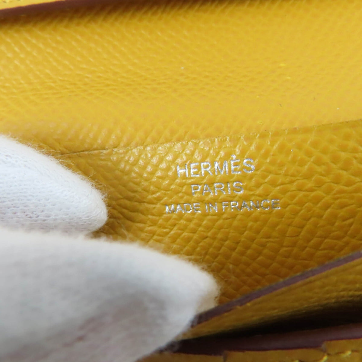 Hermes Yellow Leather Wallet (Bi-Fold) (Pre-Owned)