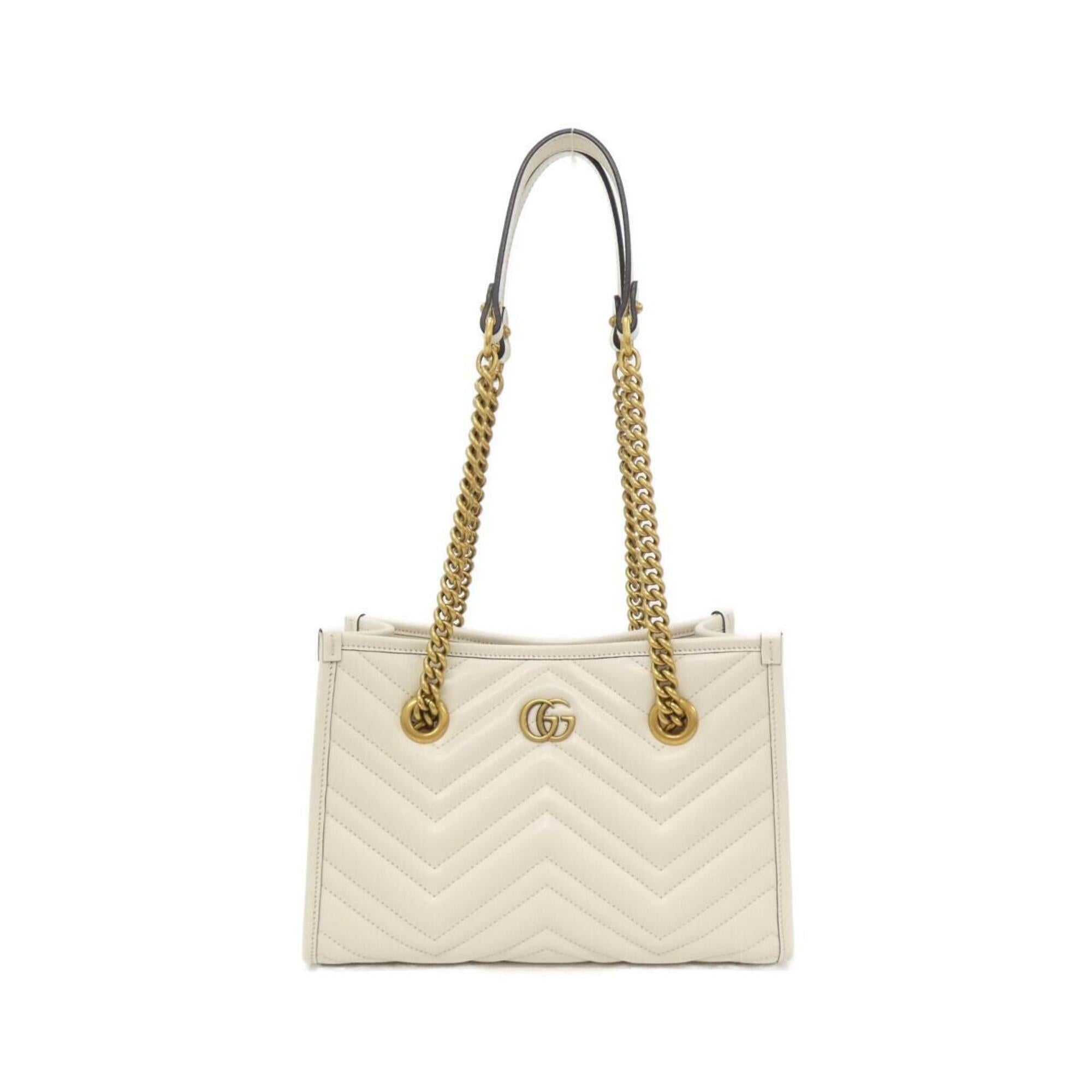 Gucci White Quilting Leather Shoulder Bag (Pre-Owned)