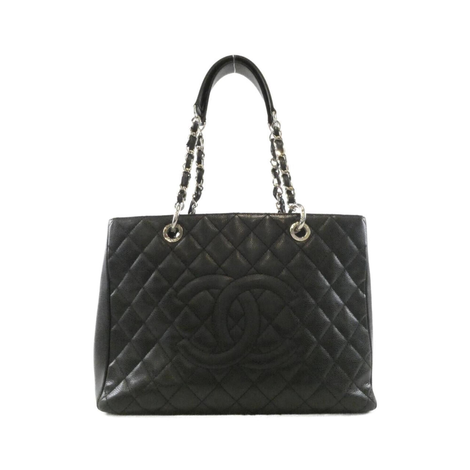 Chanel Black Grained Calfskin Shoulder Bag (Pre-Owned)