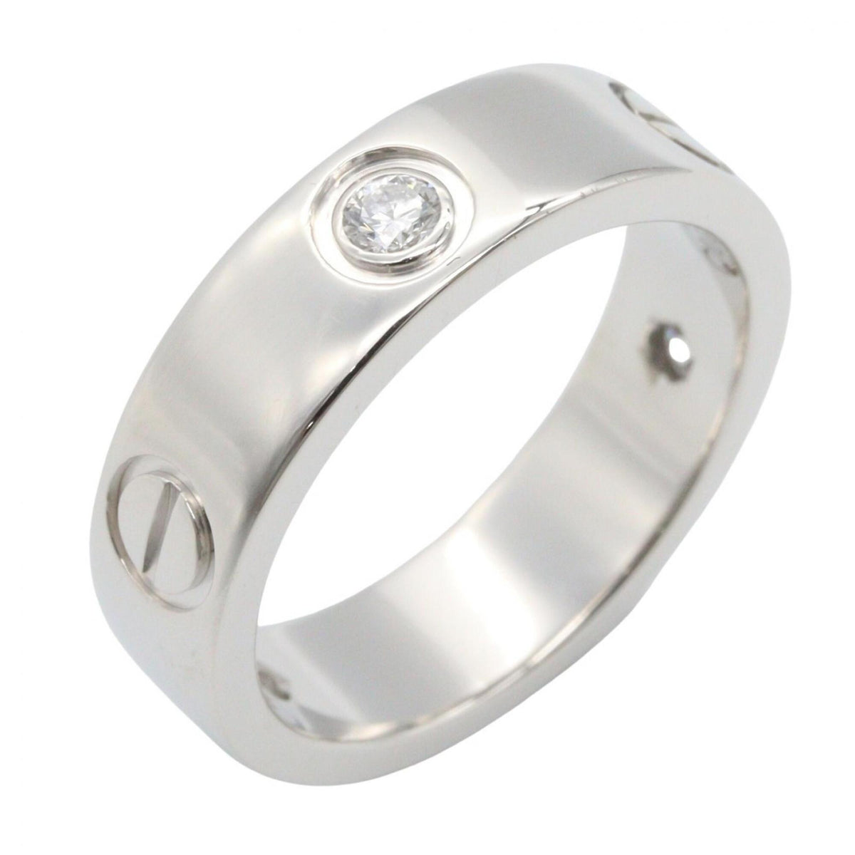 Cartier Silver Clear White Gold (18K) Band Ring (Pre-Owned)
