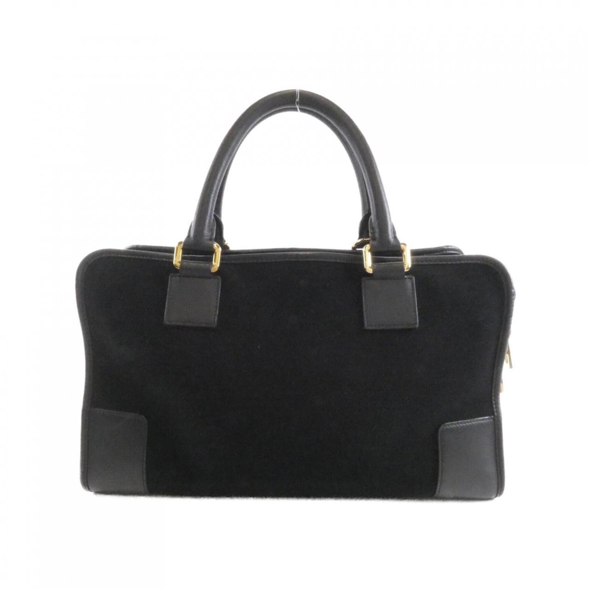 Loewe Black Suede Leather Handbag (Pre-Owned)