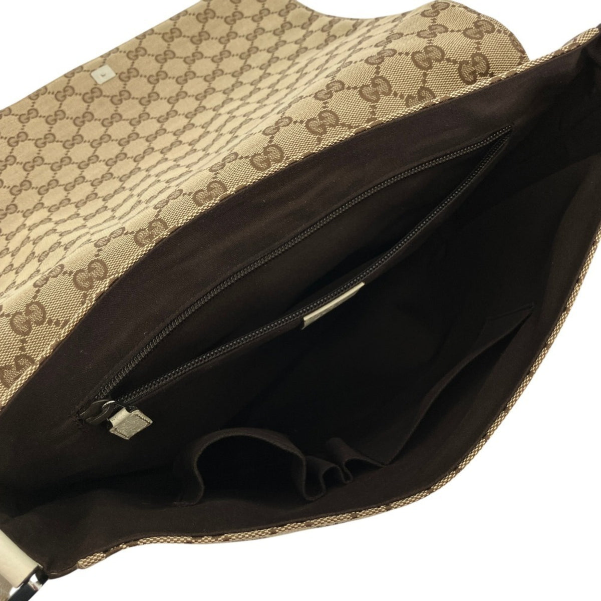 Gucci Gg Canvas Beige Gg Canvas Messenger Bag Shoulder Bag (Pre-Owned)