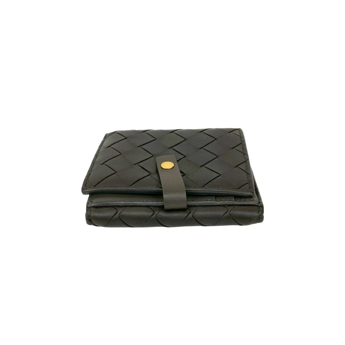 Bottega Veneta Gray Leather Wallet (Bi-Fold) (Pre-Owned)