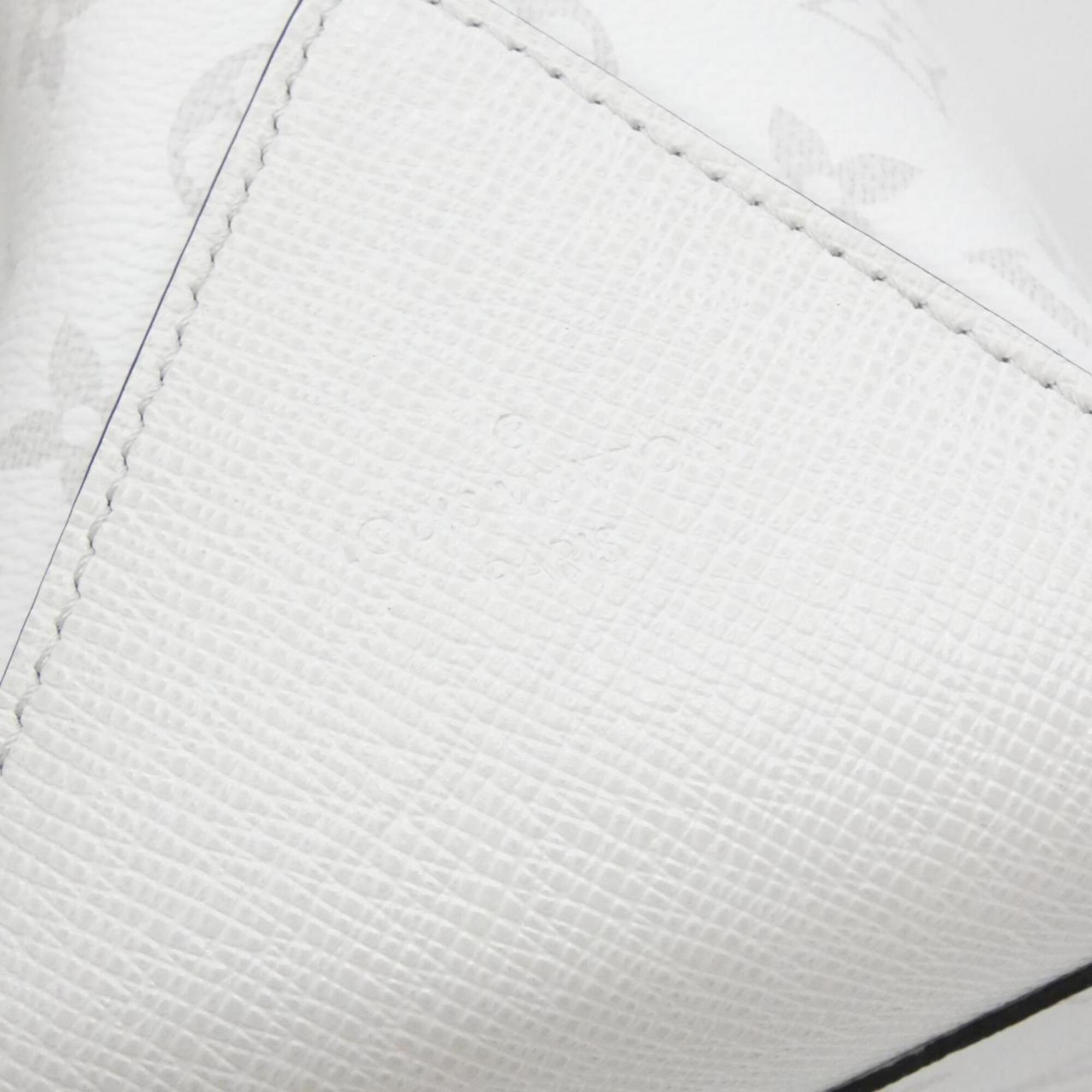 Louis Vuitton White Coated Canvas Leather Handbag (Pre-Owned)