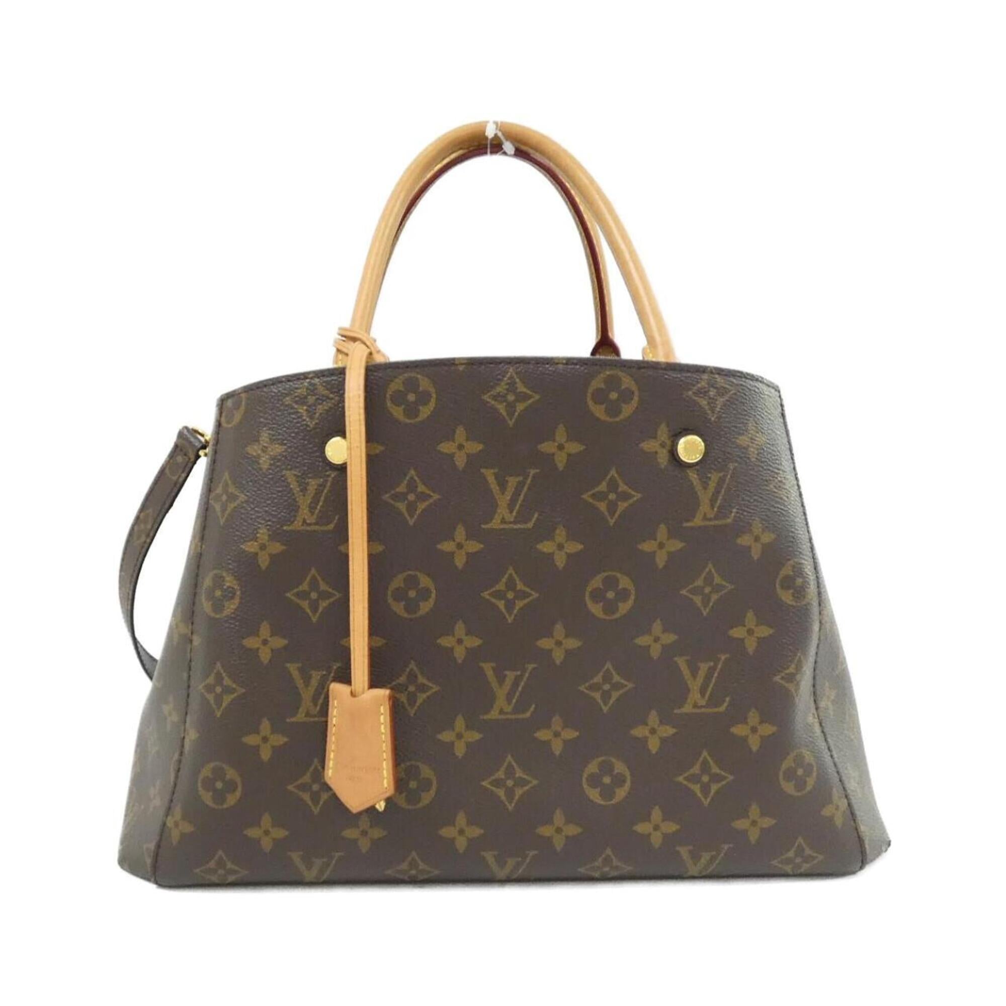 Louis Vuitton Monogram Marron Coated Canvas Handbag (Pre-Owned)