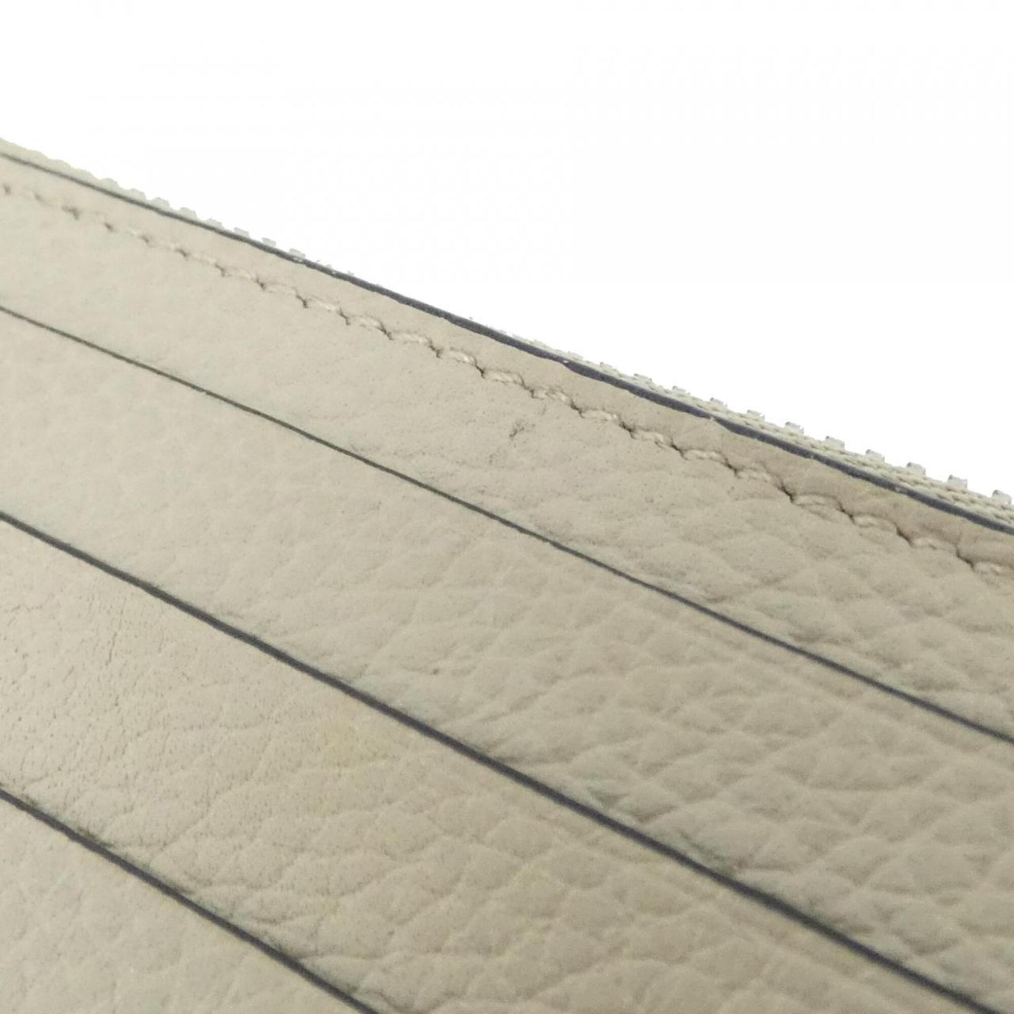 Loewe Beige Leather Coin Purse/Coin Case (Pre-Owned)