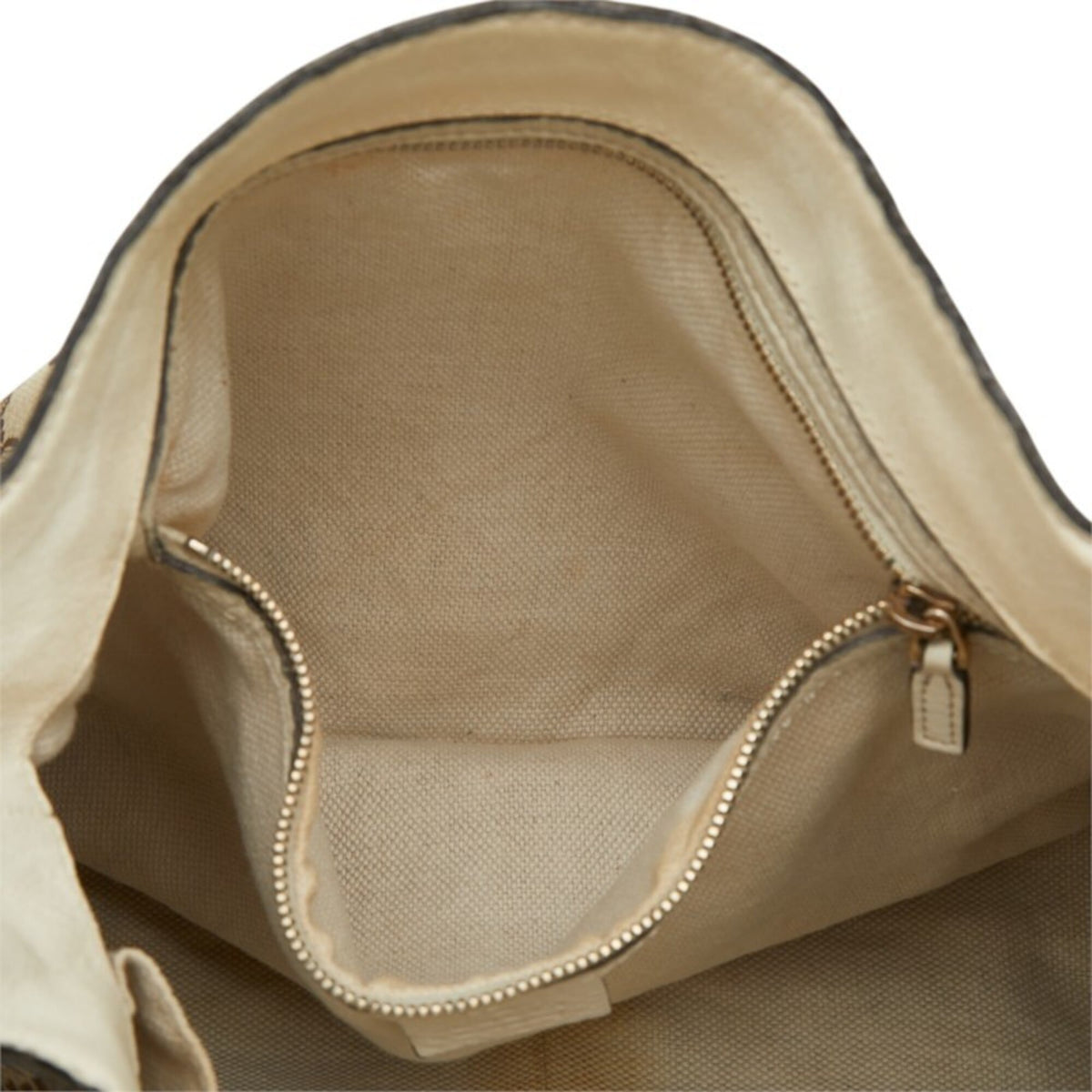 Gucci Gg Canvas Beige Ivory Gg Canvas Leather Handbag Shoulder Bag (Pre-Owned)