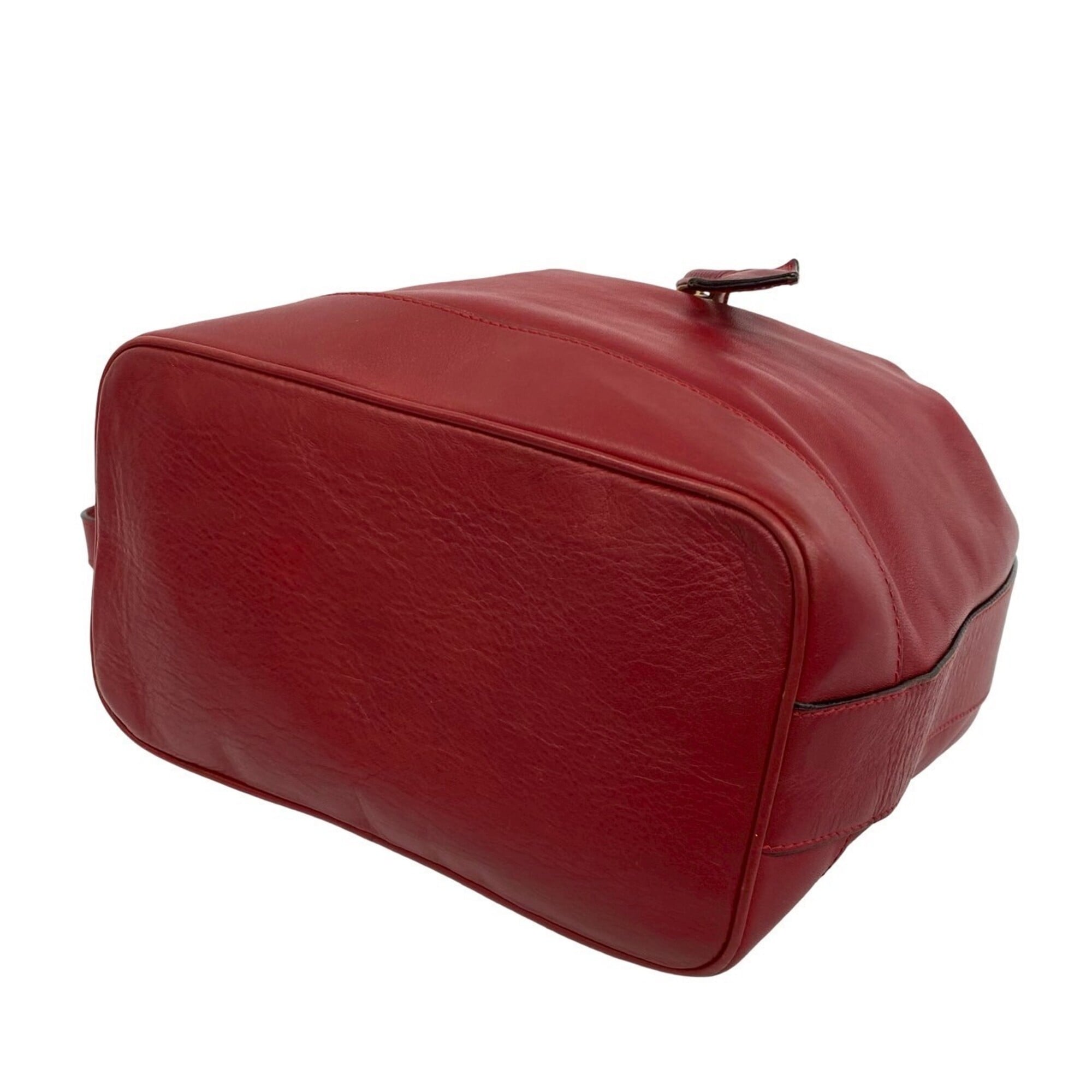 Celine Red Color Leather Shoulder Bag Tote Bag (Pre-Owned)