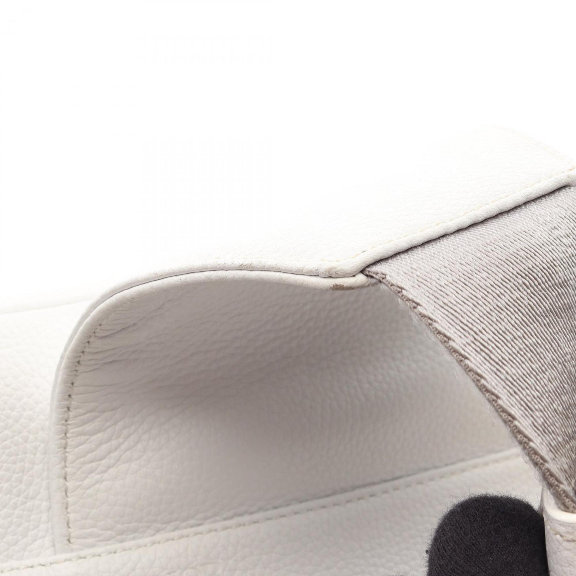 Christian Dior White Leather Fanny Pack Handbag Saddle Bag (Pre-Owned)