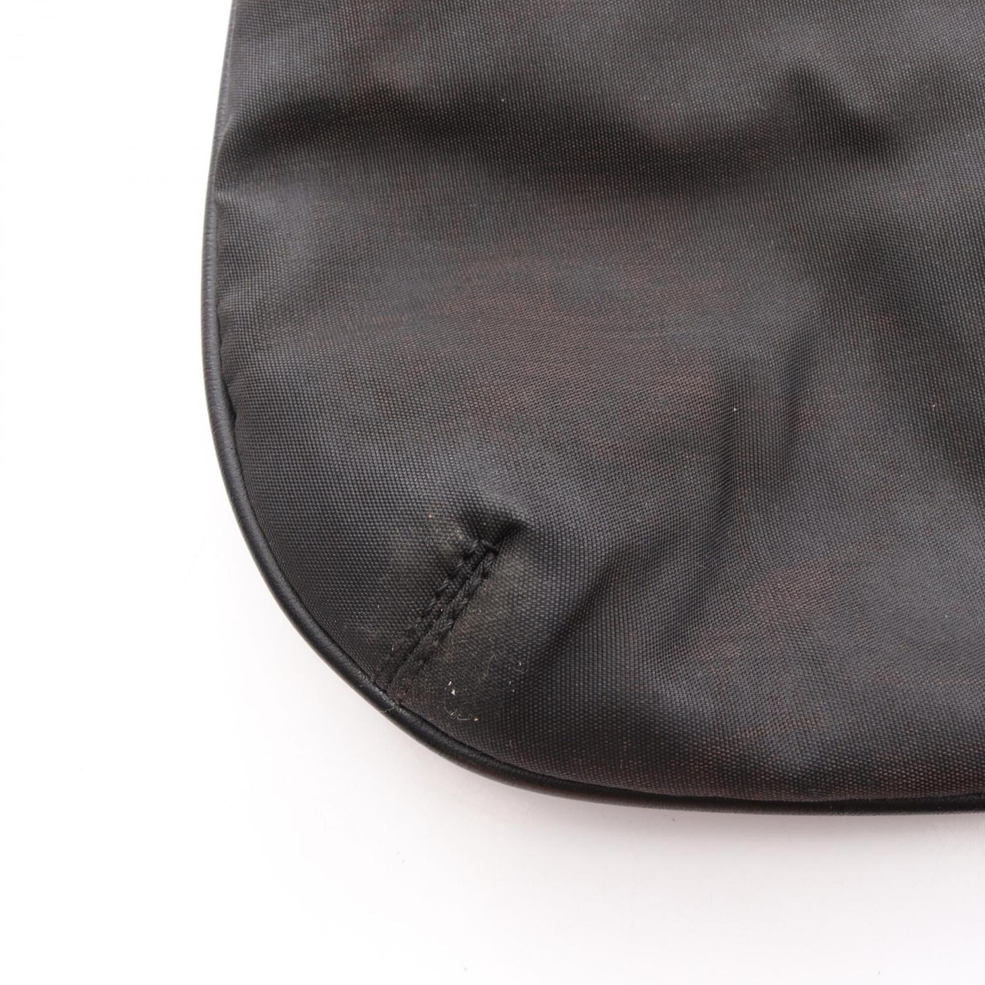 Loewe Black Nylon Leather Handbag Shoulder Bag (Pre-Owned)