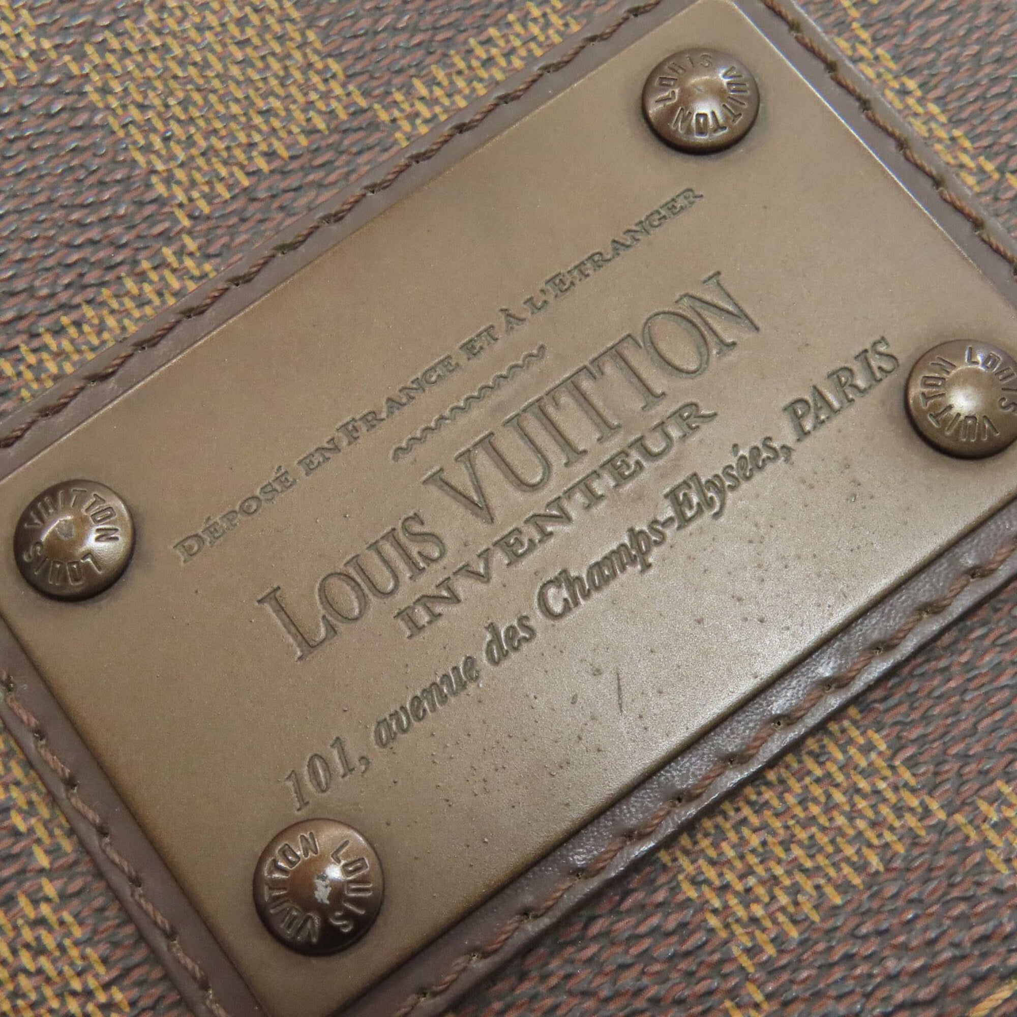 Louis Vuitton Damier Canvas Ebene Damier Canvas Shoulder Bag (Pre-Owned)