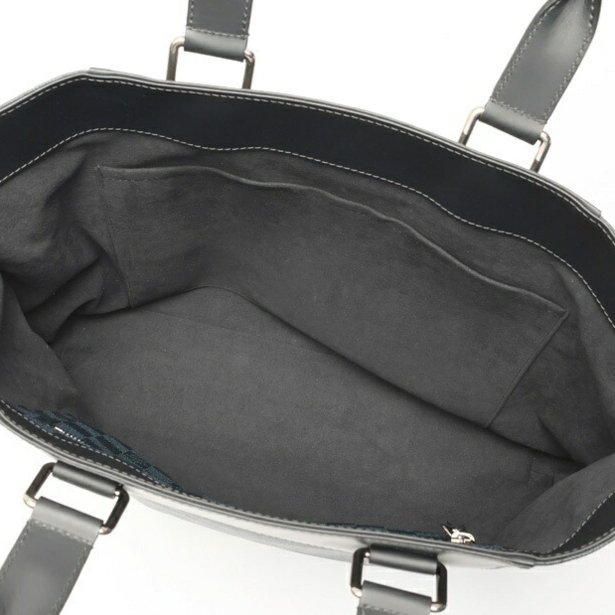 Louis Vuitton Damier Cobalt Black Canvas Leather Tote Bag (Pre-Owned)