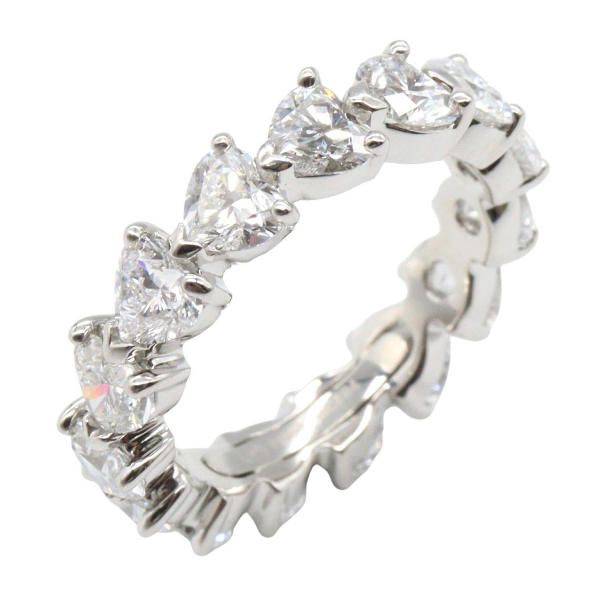 Harry Winston Silver Clear Platinum 950 Band Ring (Pre-Owned)