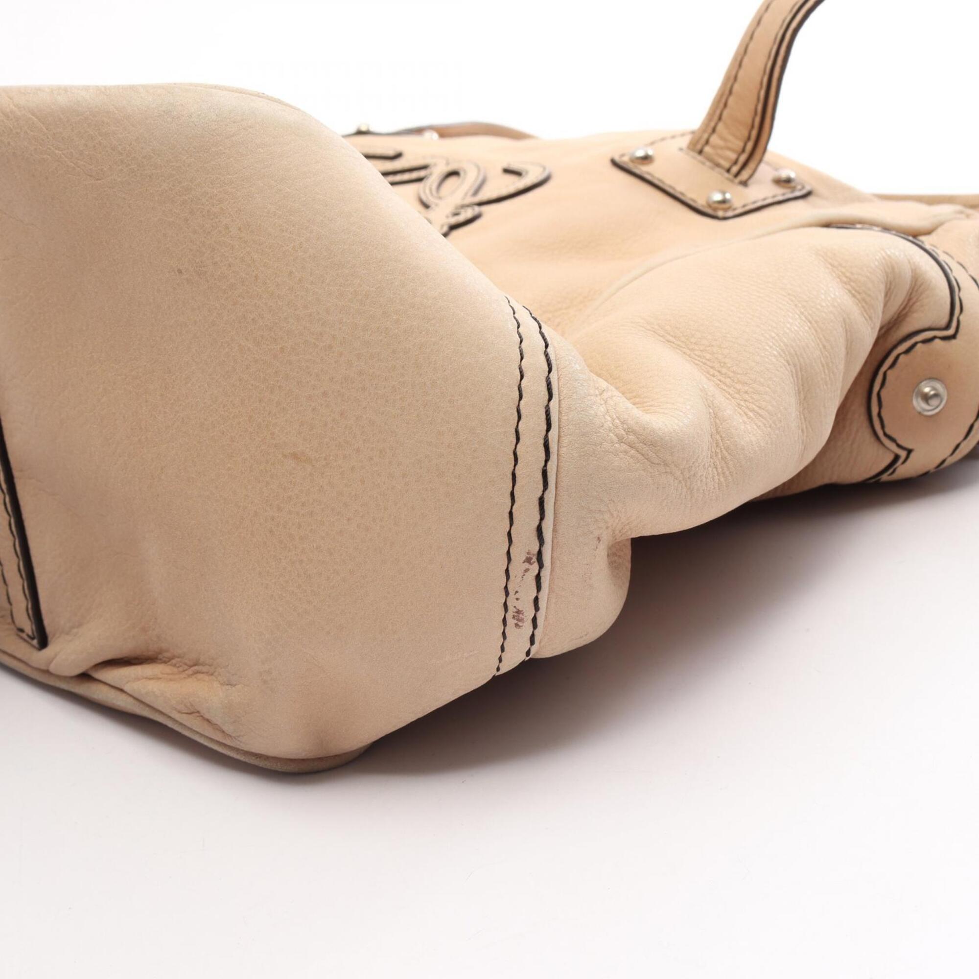 Loewe Beige Leather Handbag Tote Bag (Pre-Owned)