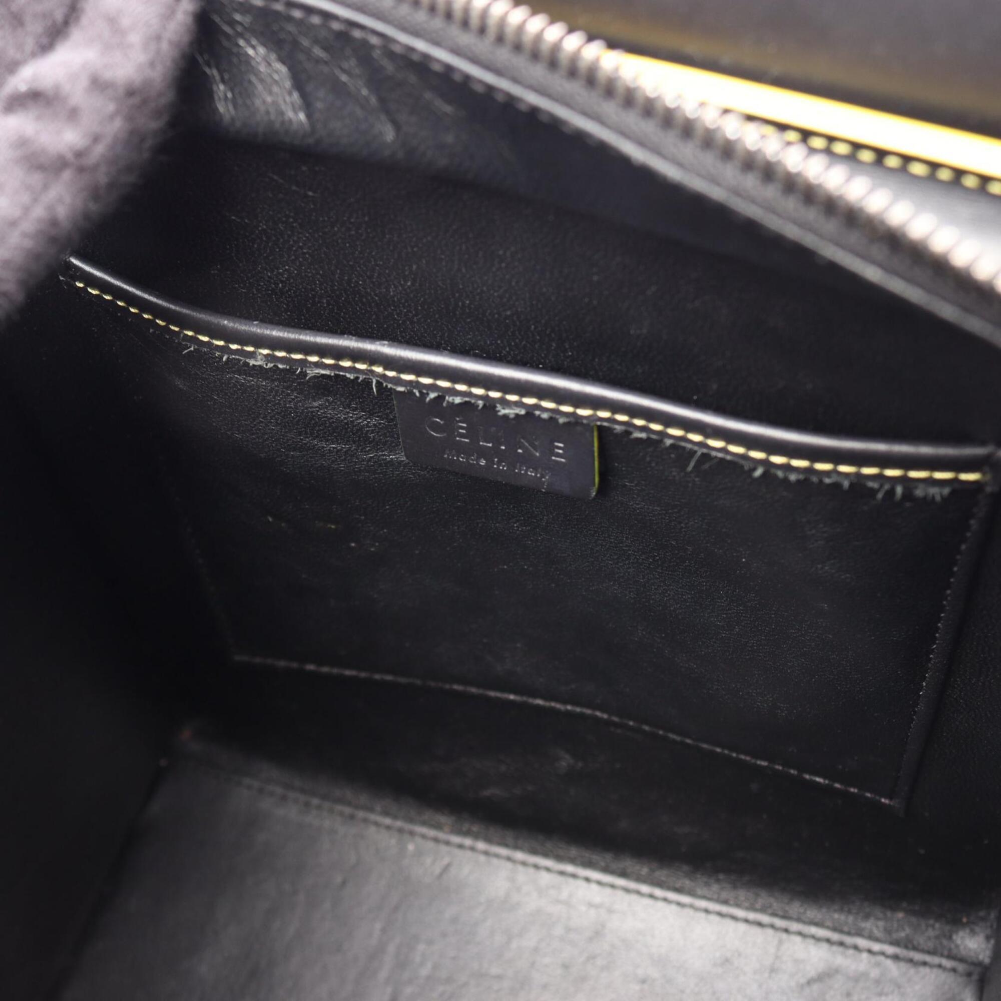 Celine Black Yellow Leather Handbag (Pre-Owned)