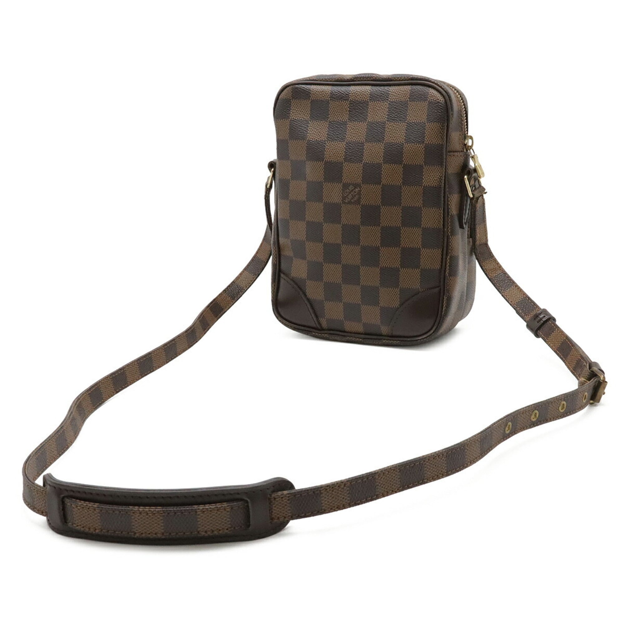 Louis Vuitton Brown Damier Canvas White Pvc Shoulder Bag (Pre-Owned)
