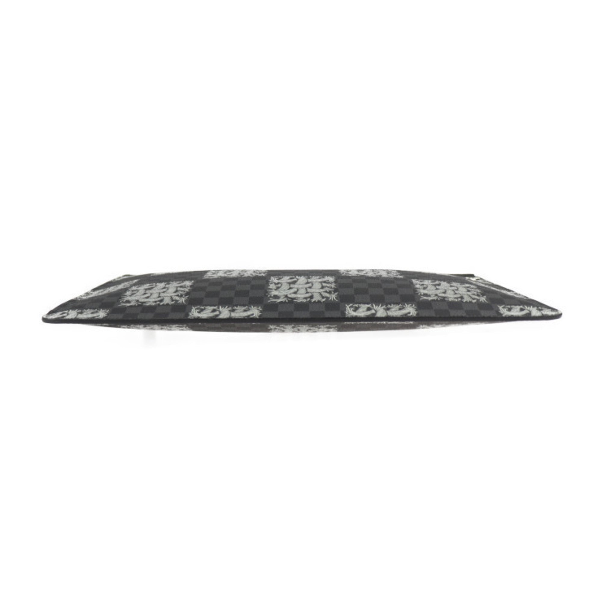 Louis Vuitton Black Gray Damier Graphite Clutch Bag (Pre-Owned)