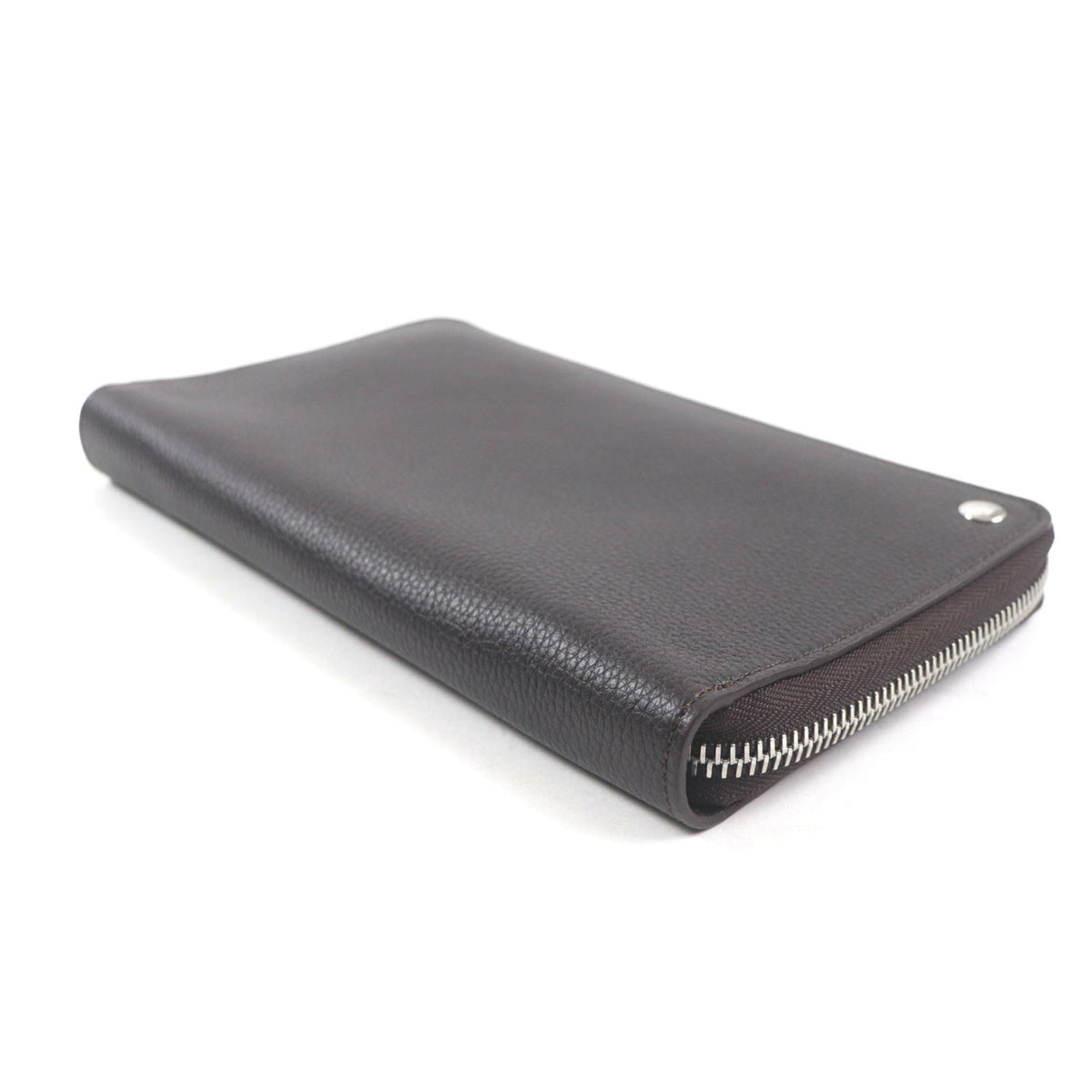 Dunhill Dark Brown Leather Long Wallet (Bi-Fold) (Pre-Owned)