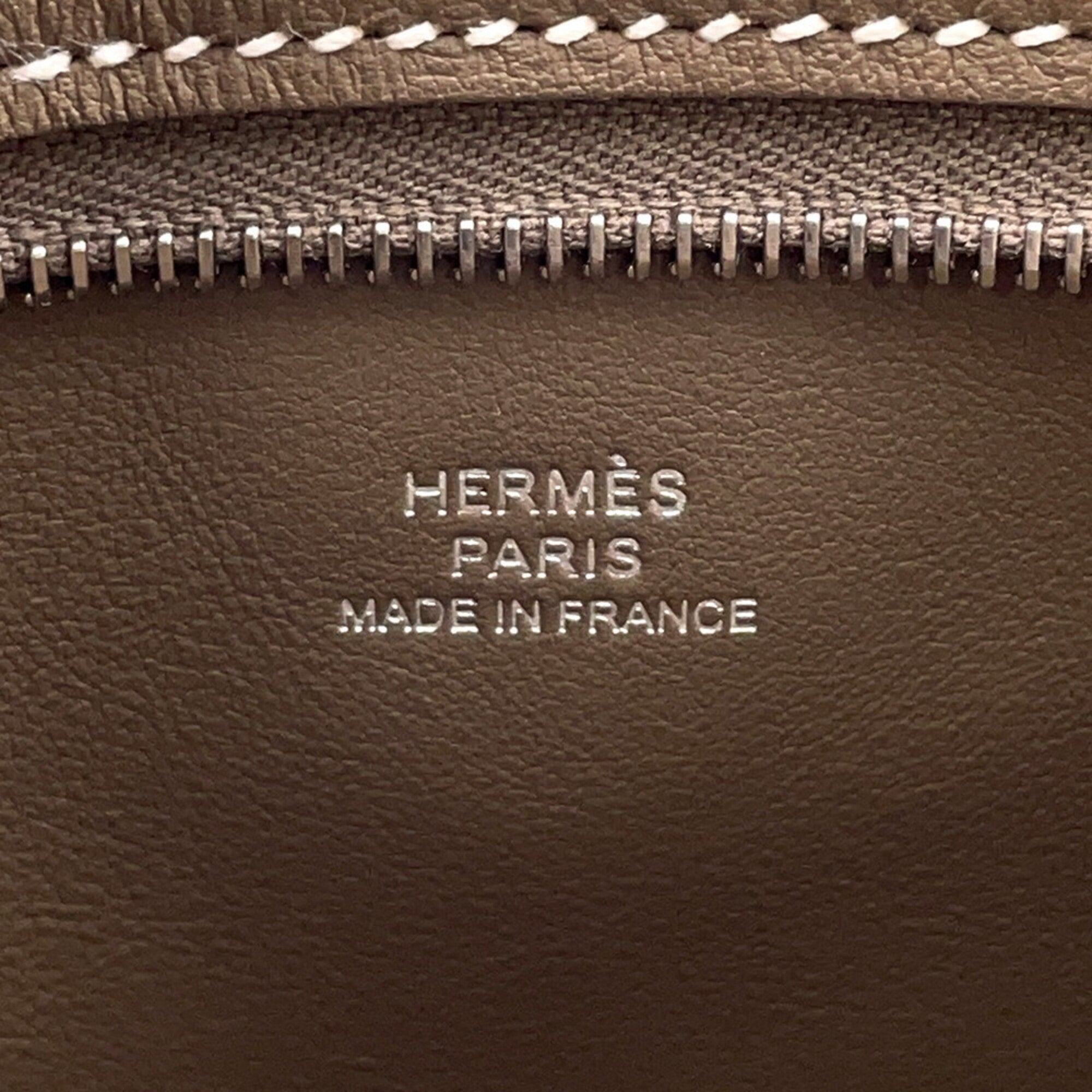 Hermes Etoupe Gray Swift Leather Handbag Sling Bag (Pre-Owned)