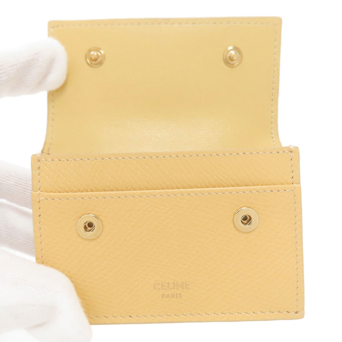 Celine Yellow Leather Wallet (Bi-Fold) (Pre-Owned)