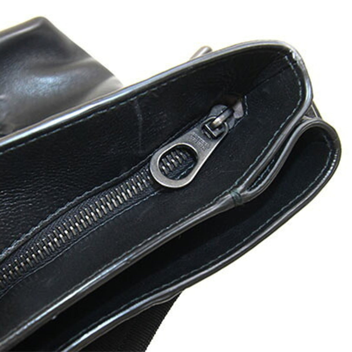 Bottega Veneta Intrecciato Black Brown Leather Shoulder Bag (Pre-Owned)