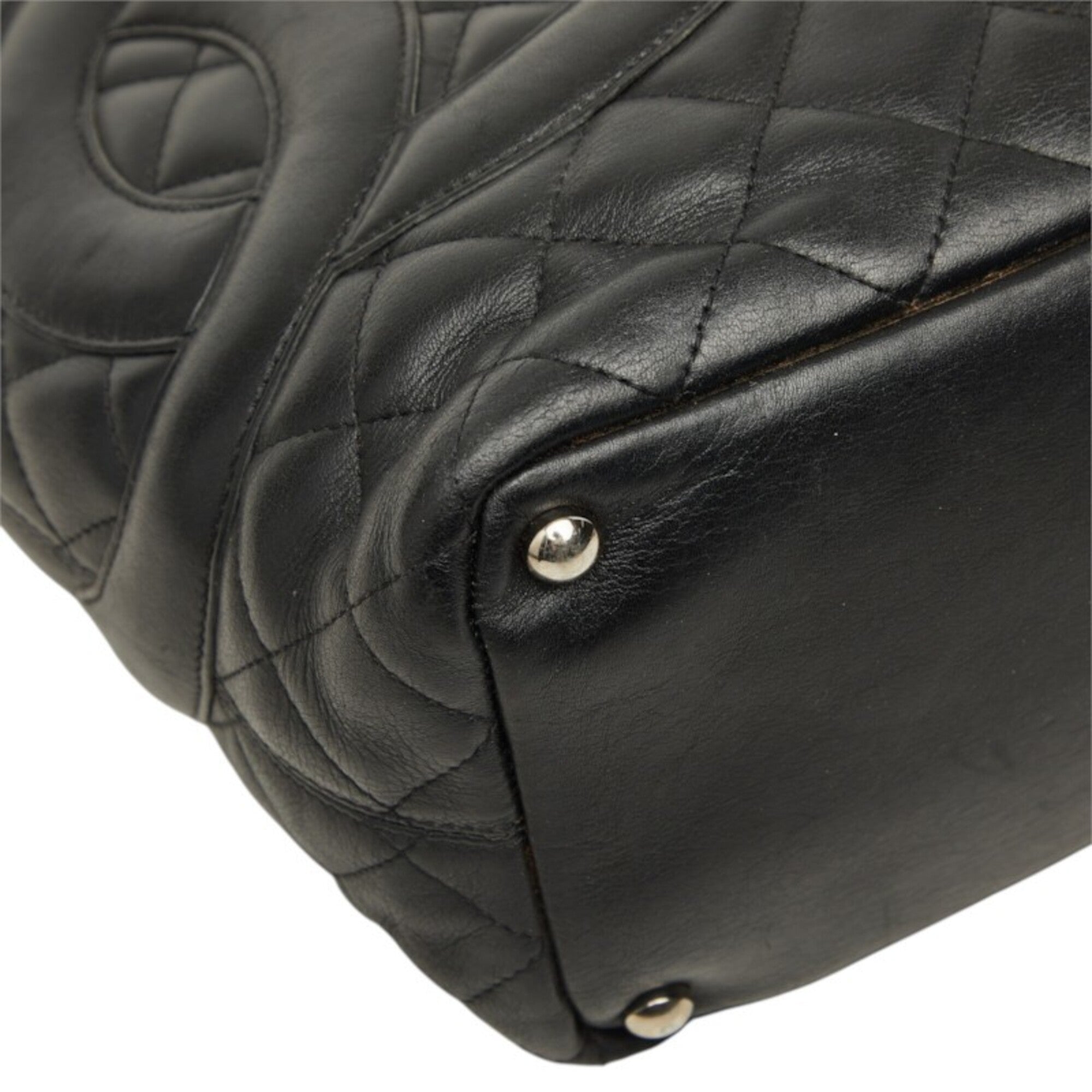 Chanel Black Pink Leather Handbag Tote Bag (Pre-Owned)