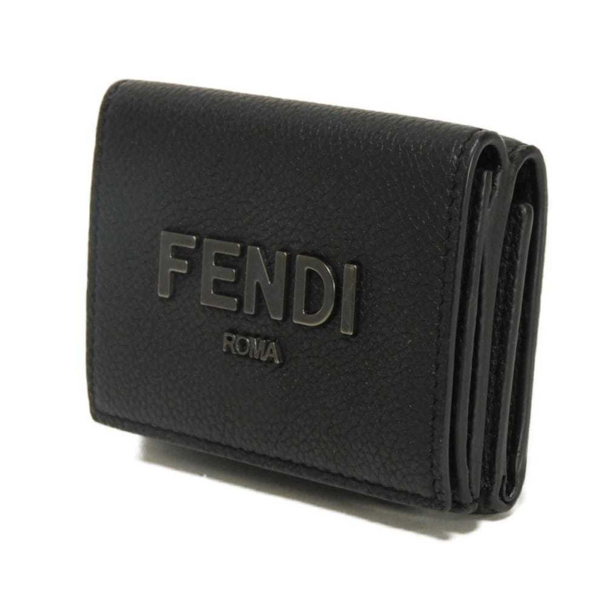 Fendi Black Gunmetal Wallet (Tri-Fold) (Pre-Owned)