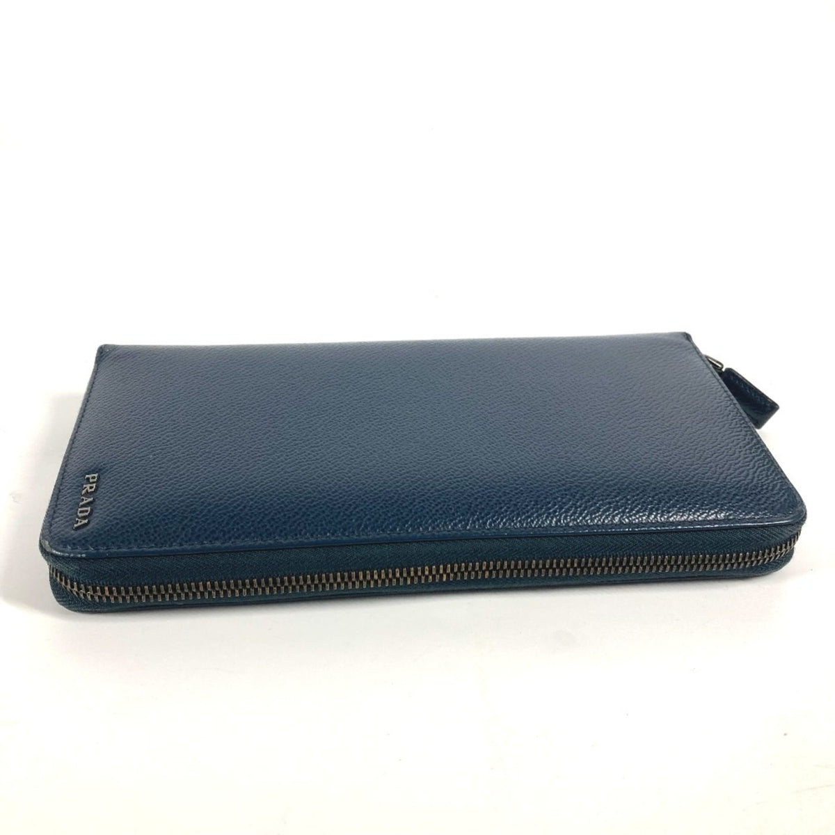 Prada Navy Saffiano Long Wallet (Bi-Fold) (Pre-Owned)