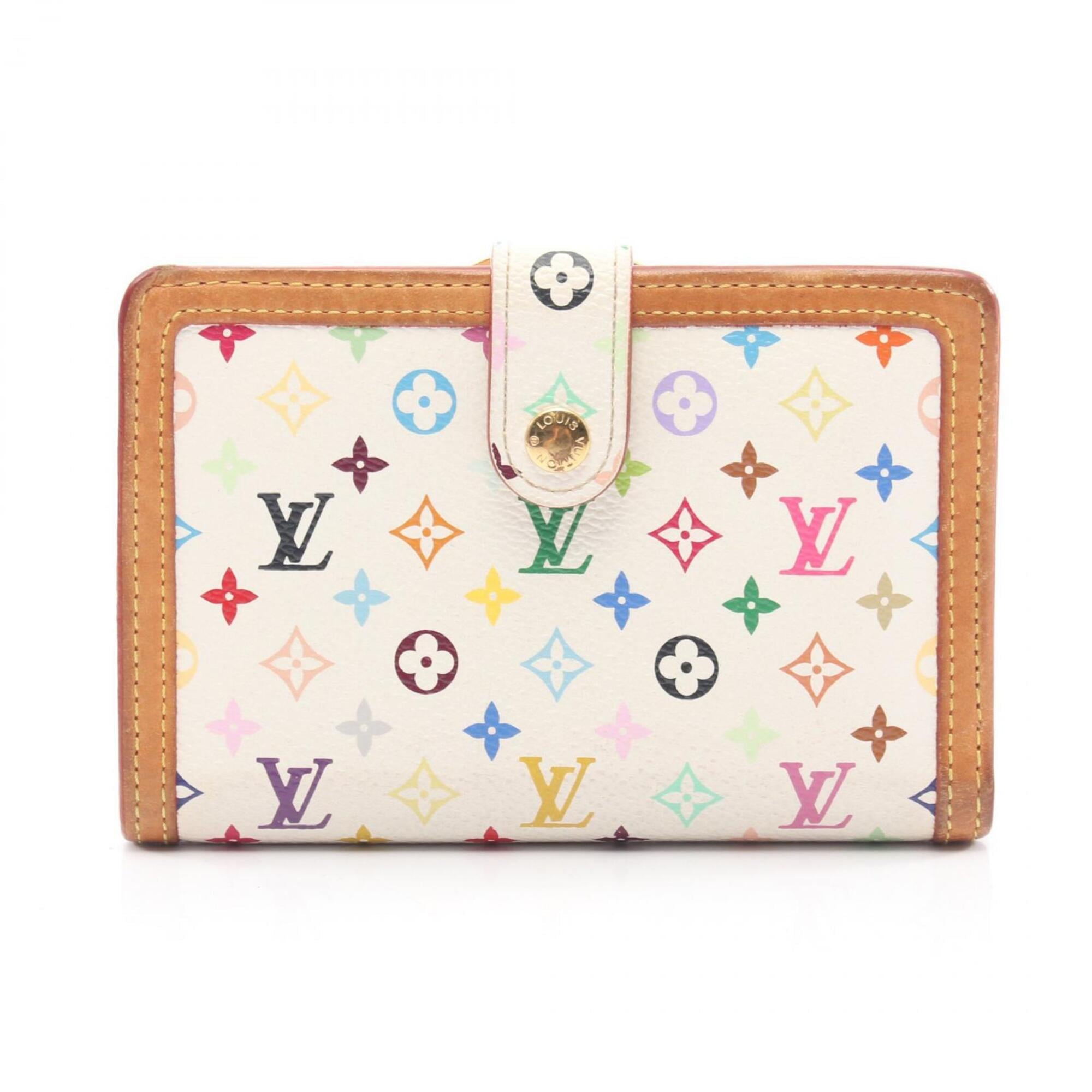 Louis Vuitton Multi-Color White Pvc Leather Wallet (Bi-Fold) (Pre-Owned)