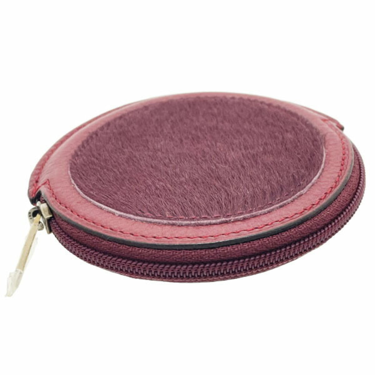 Loewe Bordeaux Leather Coin Purse/Coin Case (Pre-Owned)