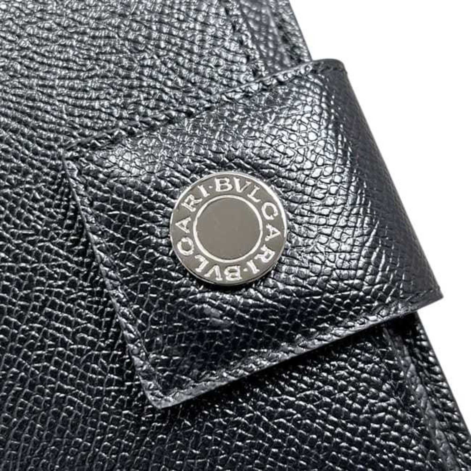 Bvlgari Bvlgari Bvlgari Black Leather Wallet (Bi-Fold) (Pre-Owned)