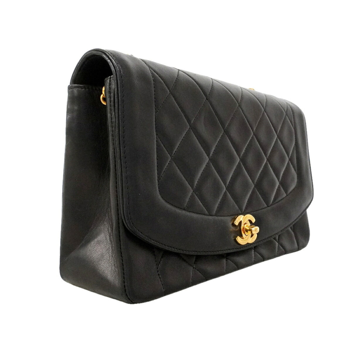 Chanel Black Leather Shoulder Bag (Pre-Owned)