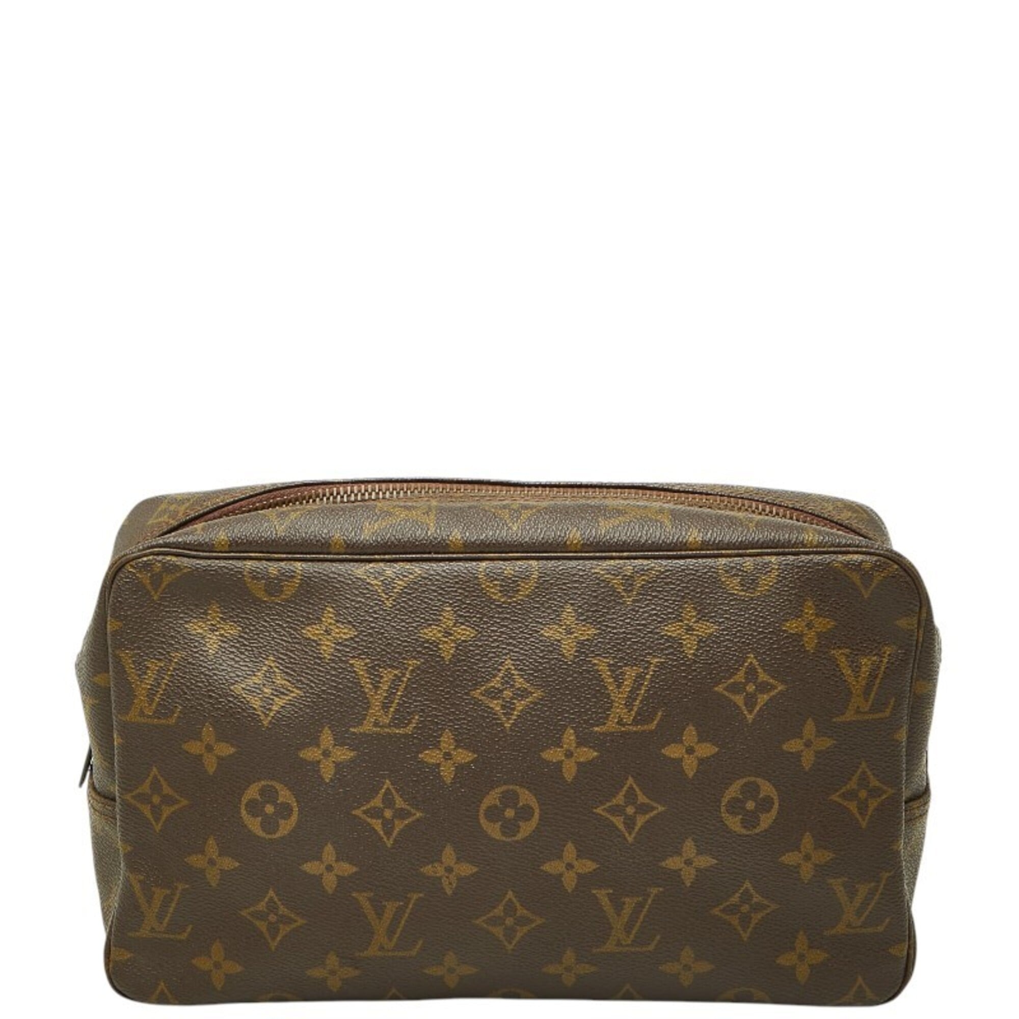 Louis Vuitton Brown Pvc Leather Clutch Bag (Pre-Owned)