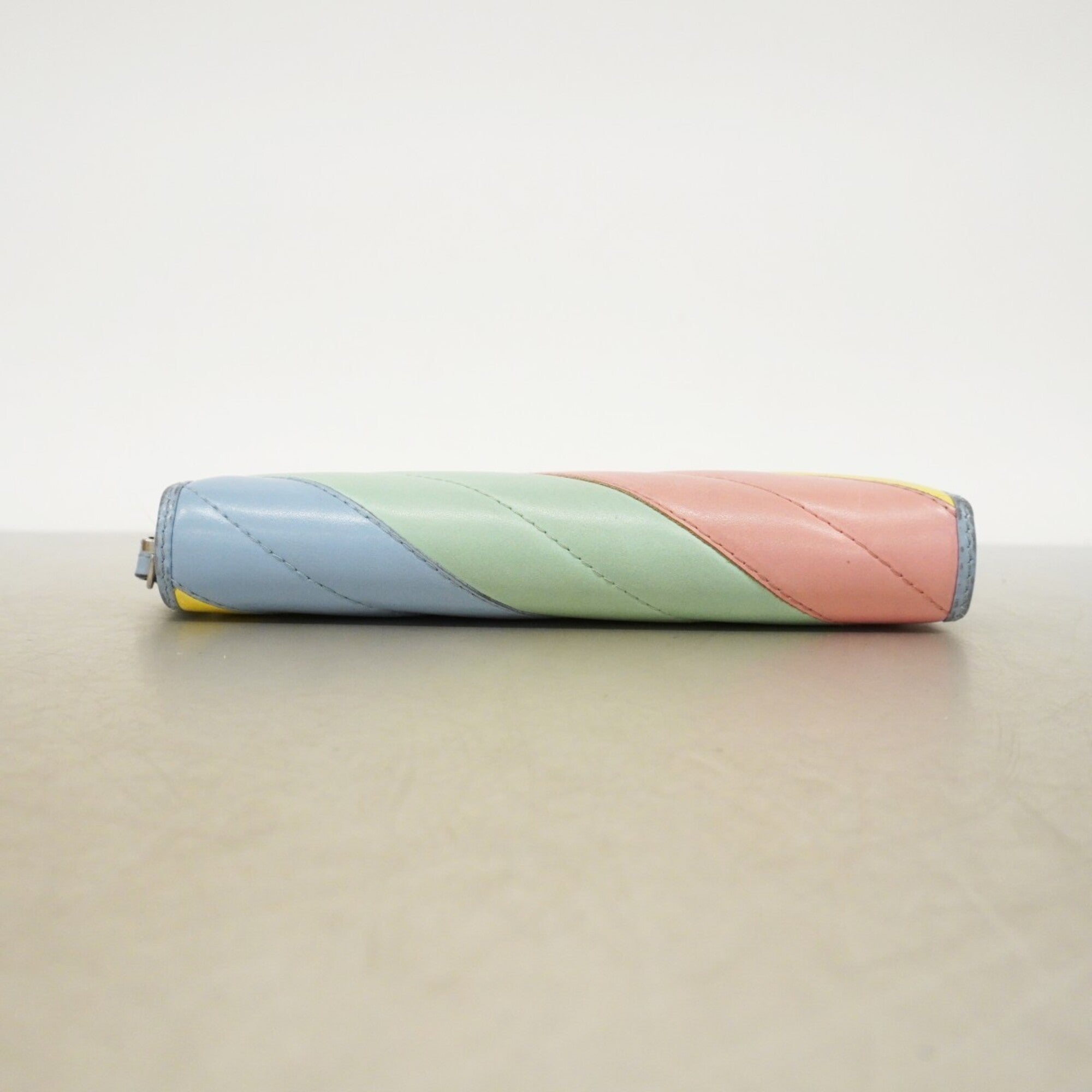 Gucci Blue Multi-Color Leather Long Wallet (Bi-Fold) (Pre-Owned)