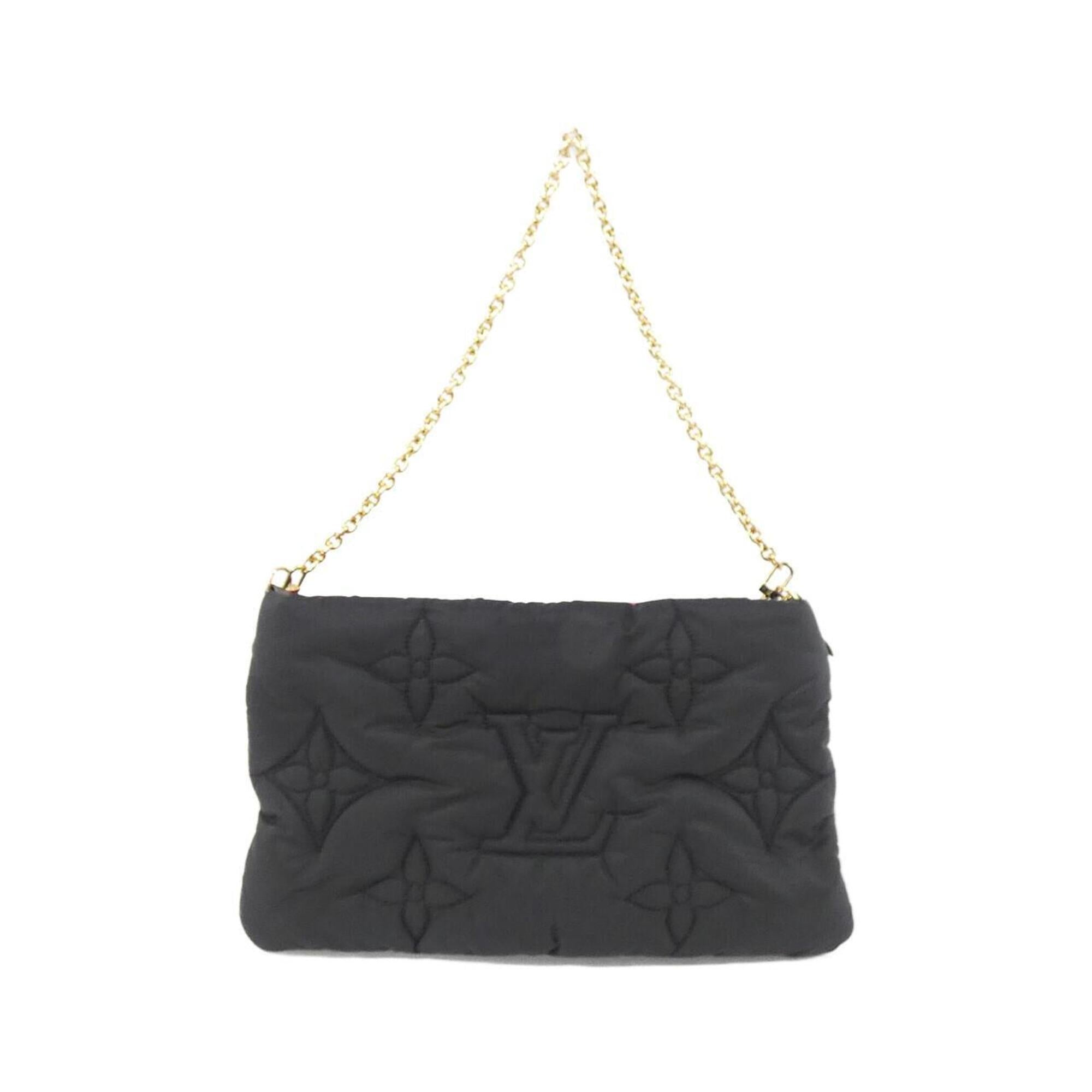 Louis Vuitton Black Fuchsia Nylon Pochette Pouch Shoulder Bag (Pre-Owned)
