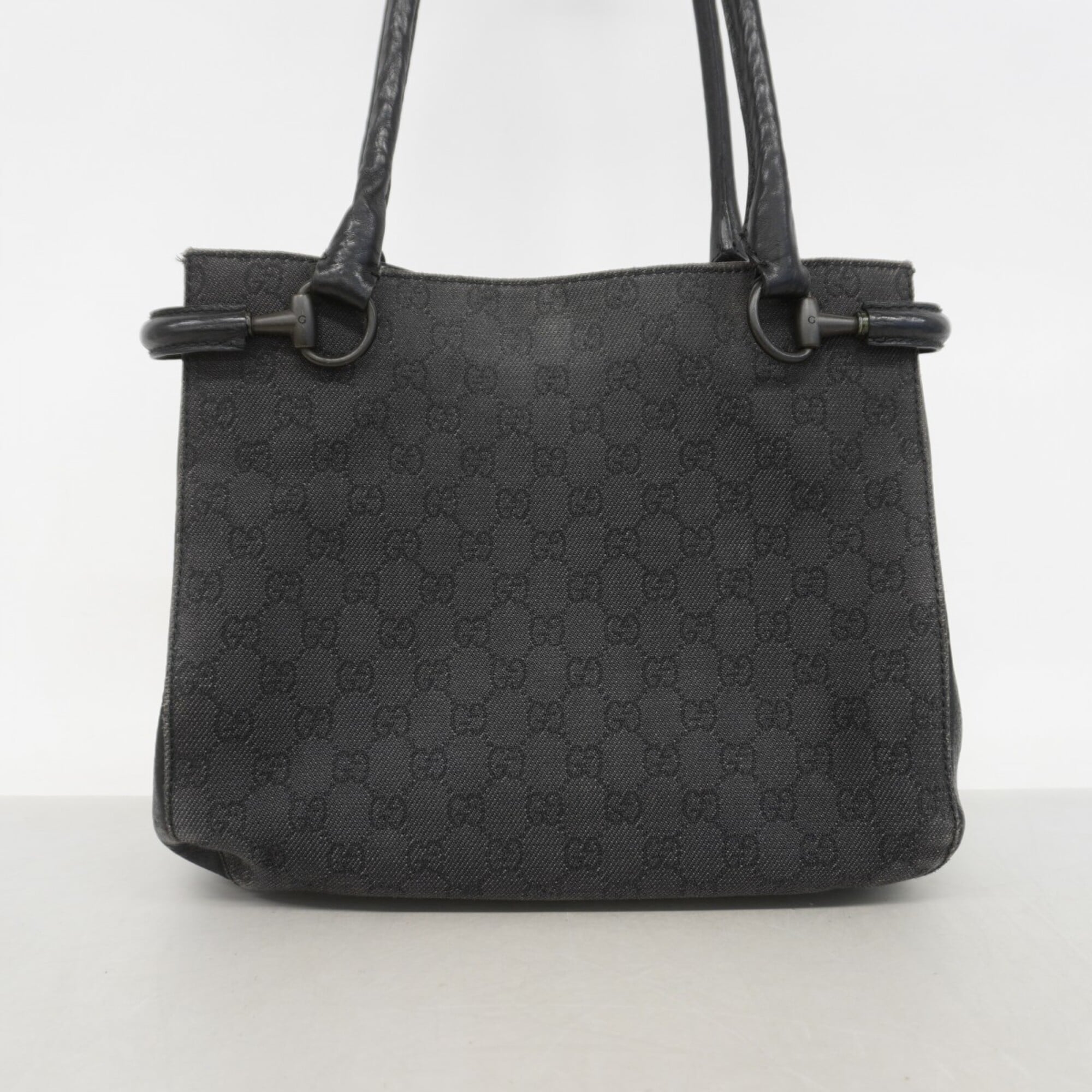 Gucci Black Denim Tote Bag (Pre-Owned)