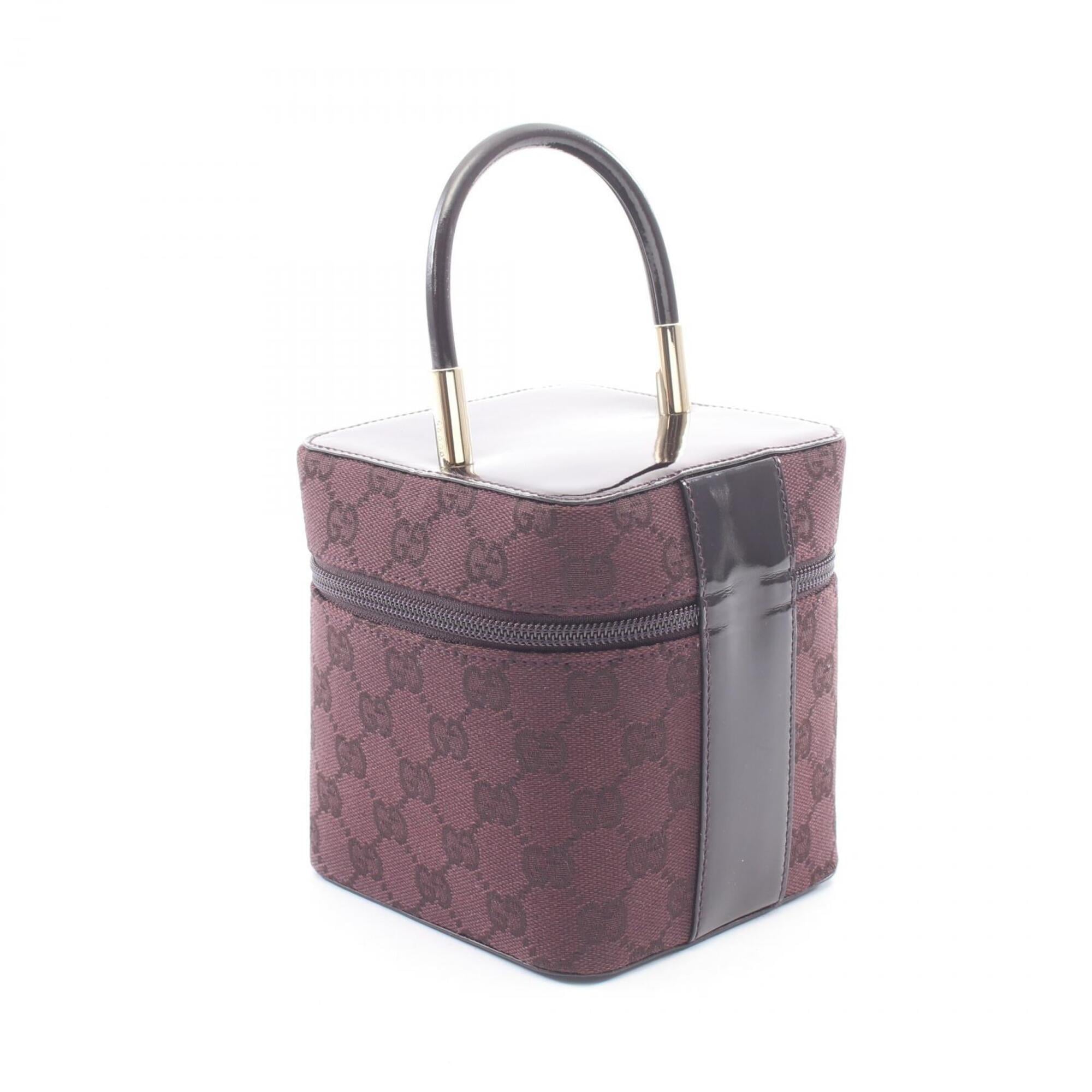 Gucci Purple Canvas Patent Leather Handbag (Pre-Owned)