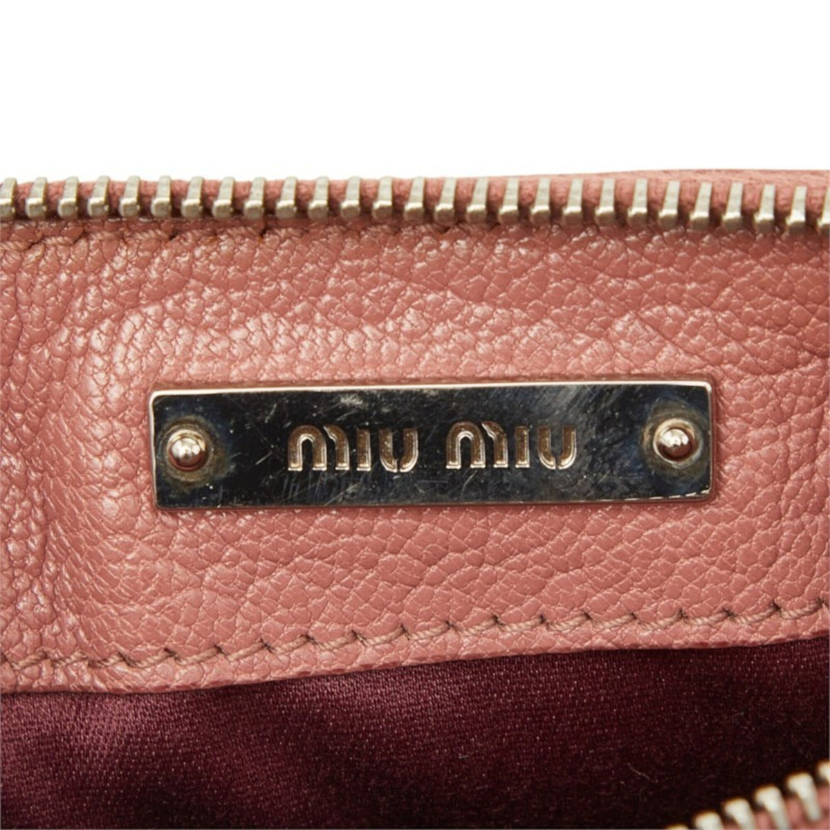 Miu Miu Pink Leather Metal Shoulder Bag (Pre-Owned)