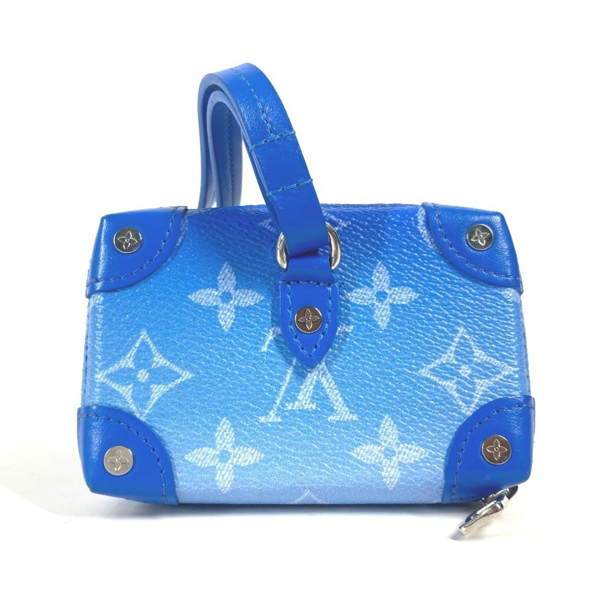 Louis Vuitton Blue White Leather Coin Purse/Coin Case (Pre-Owned)