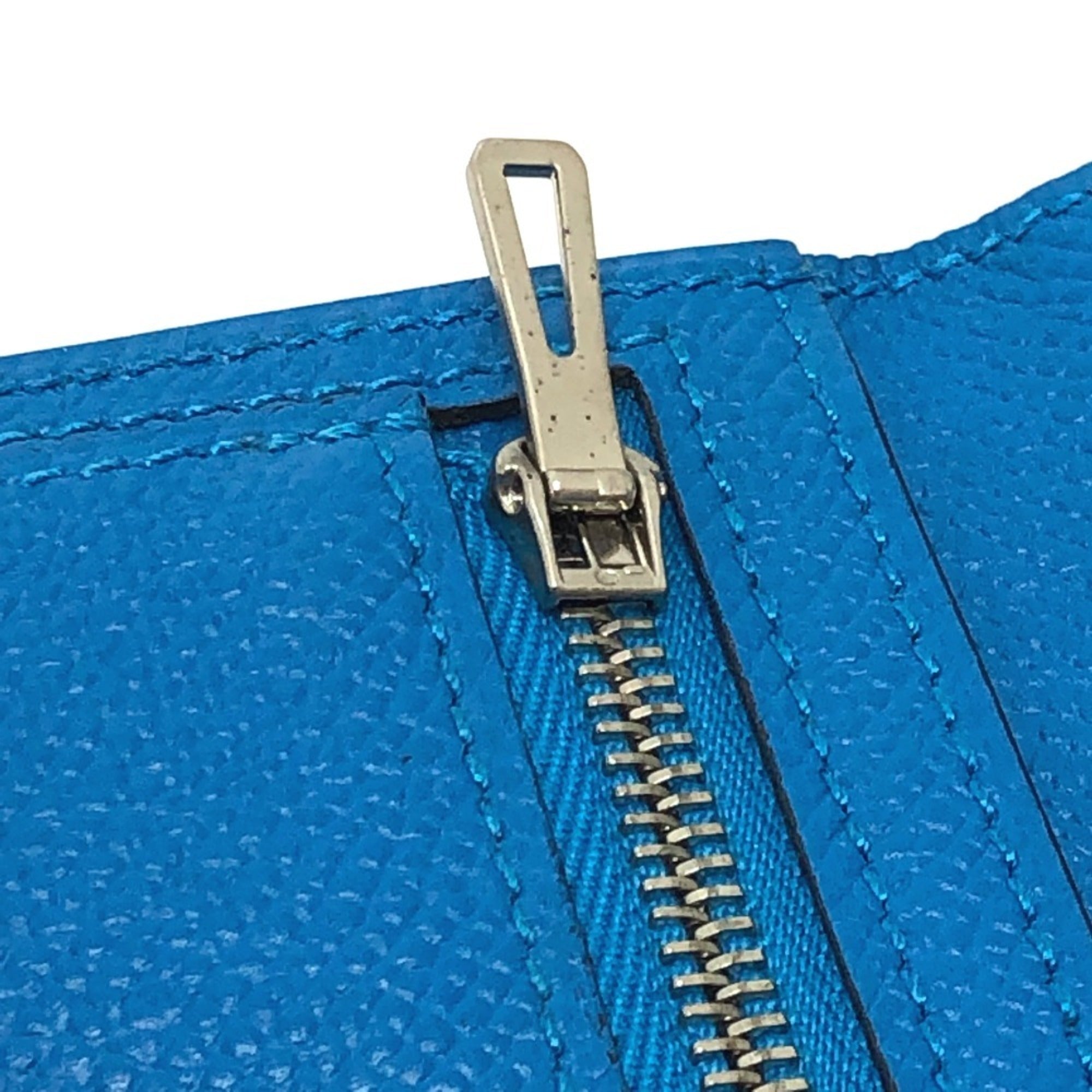 Hermes Blue Epsom Leather Long Wallet (Bi-Fold) (Pre-Owned)