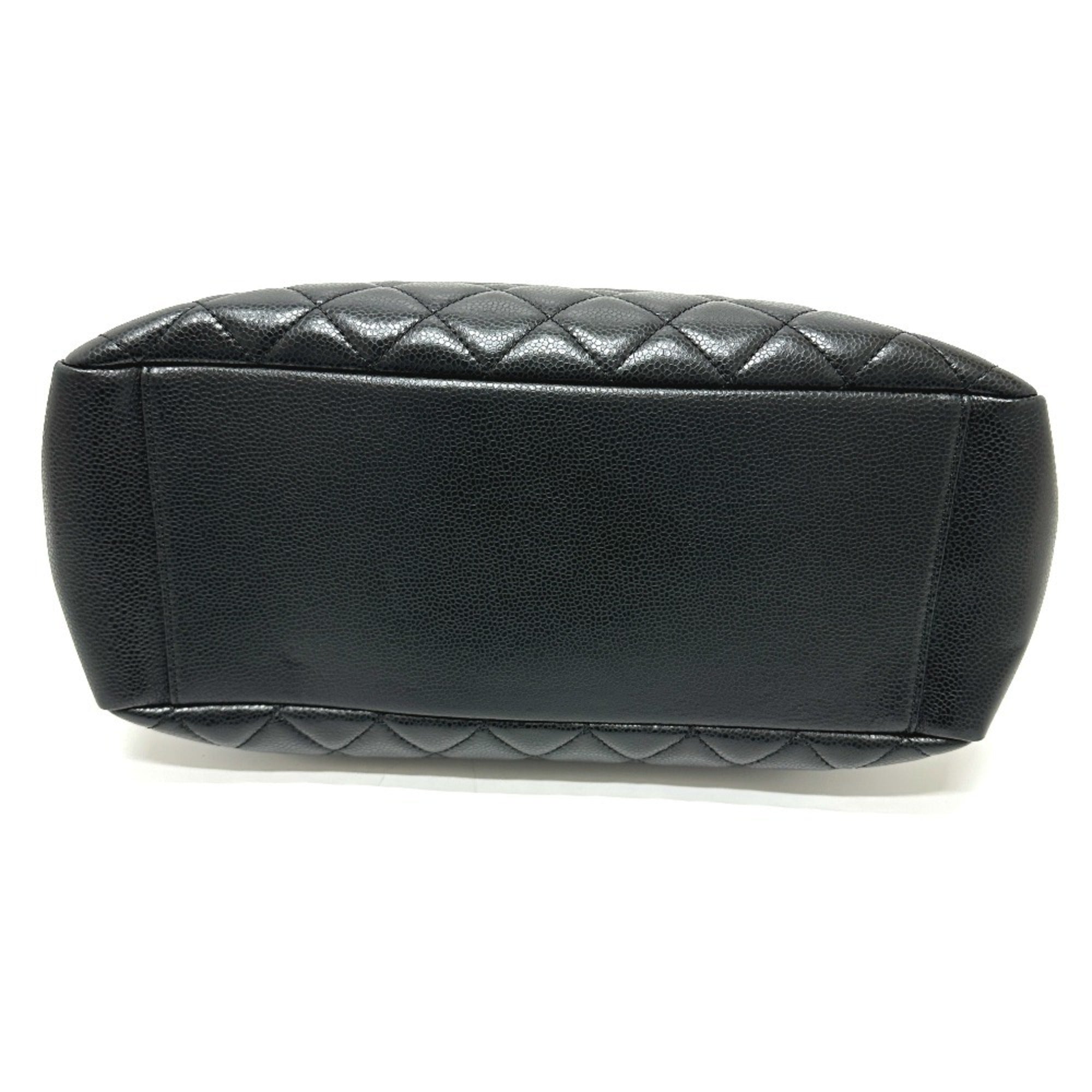 Chanel Black Grained Calfskin Handbag Tote Bag (Pre-Owned)