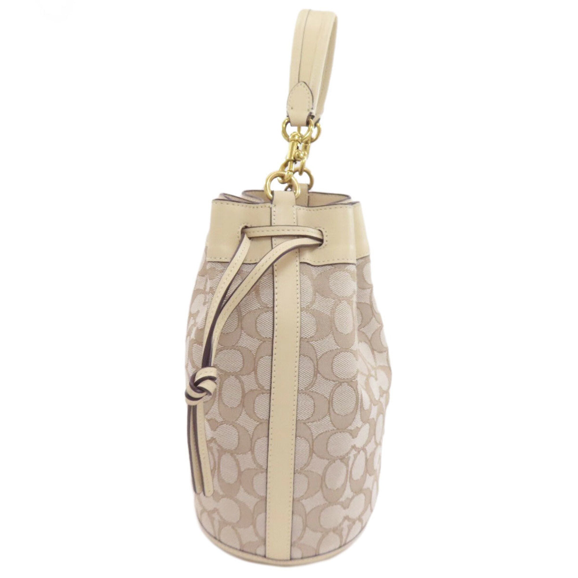 Coach Beige Canvas Handbag (Pre-Owned)