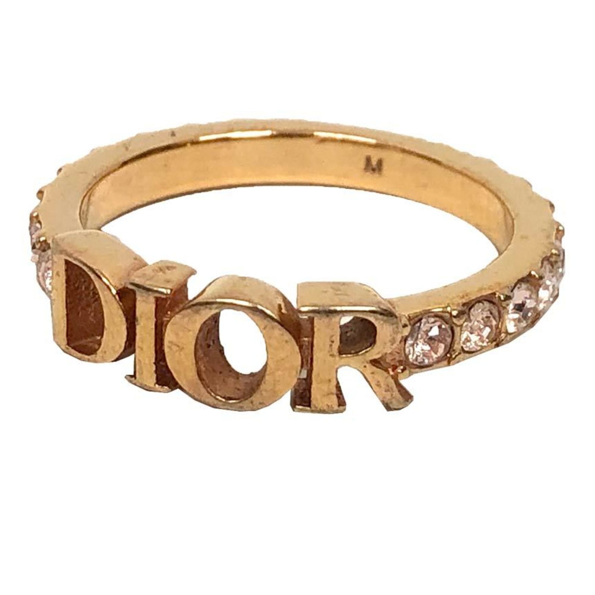 Christian Dior Gold Metal Band Ring (Pre-Owned)