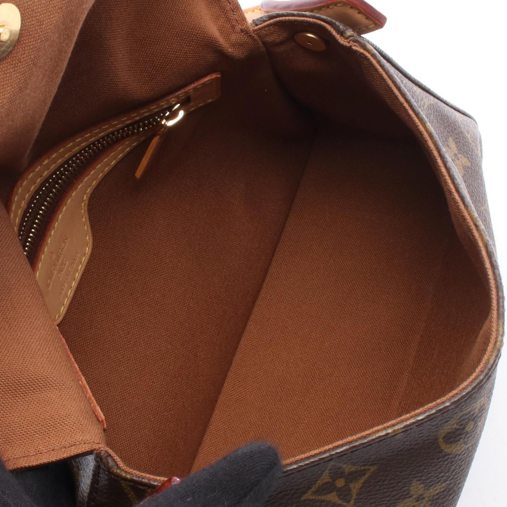 Louis Vuitton Brown Coated Canvas Pvc Monogram Leather Handbag (Pre-Owned)