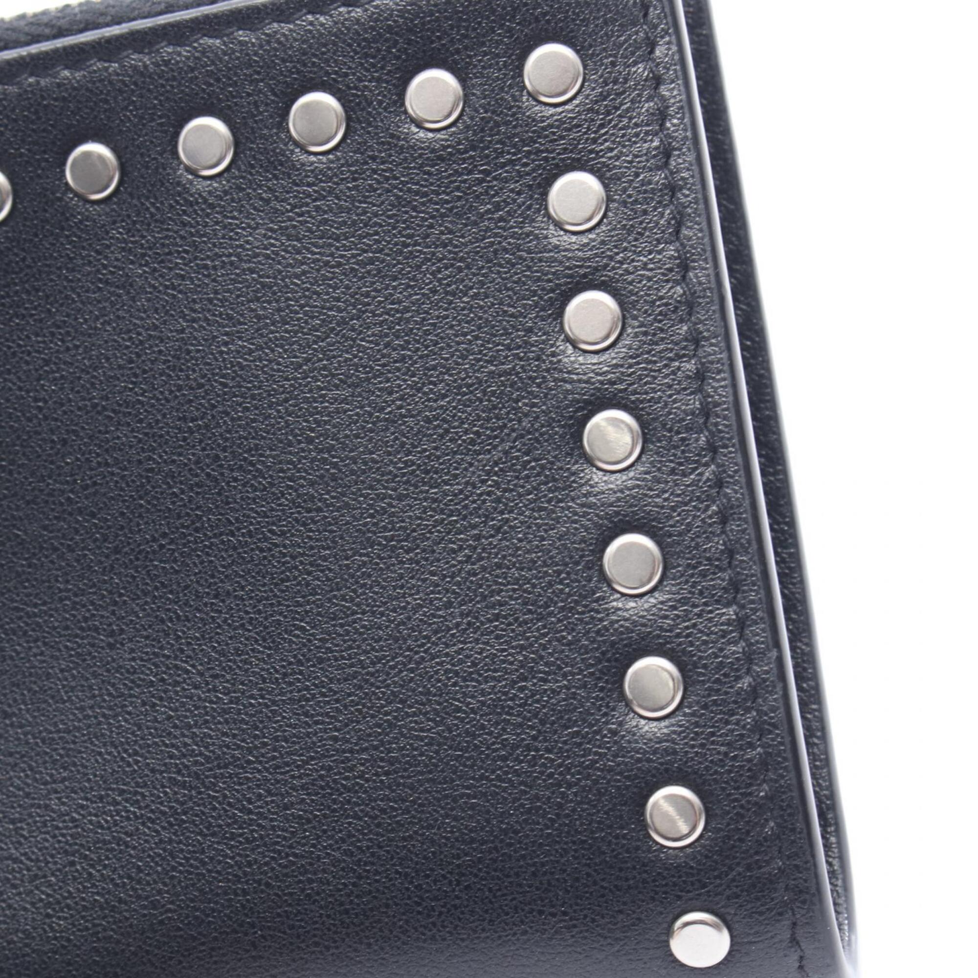 Yves Saint Laurent Black Leather Wallet (Bi-Fold) (Pre-Owned)