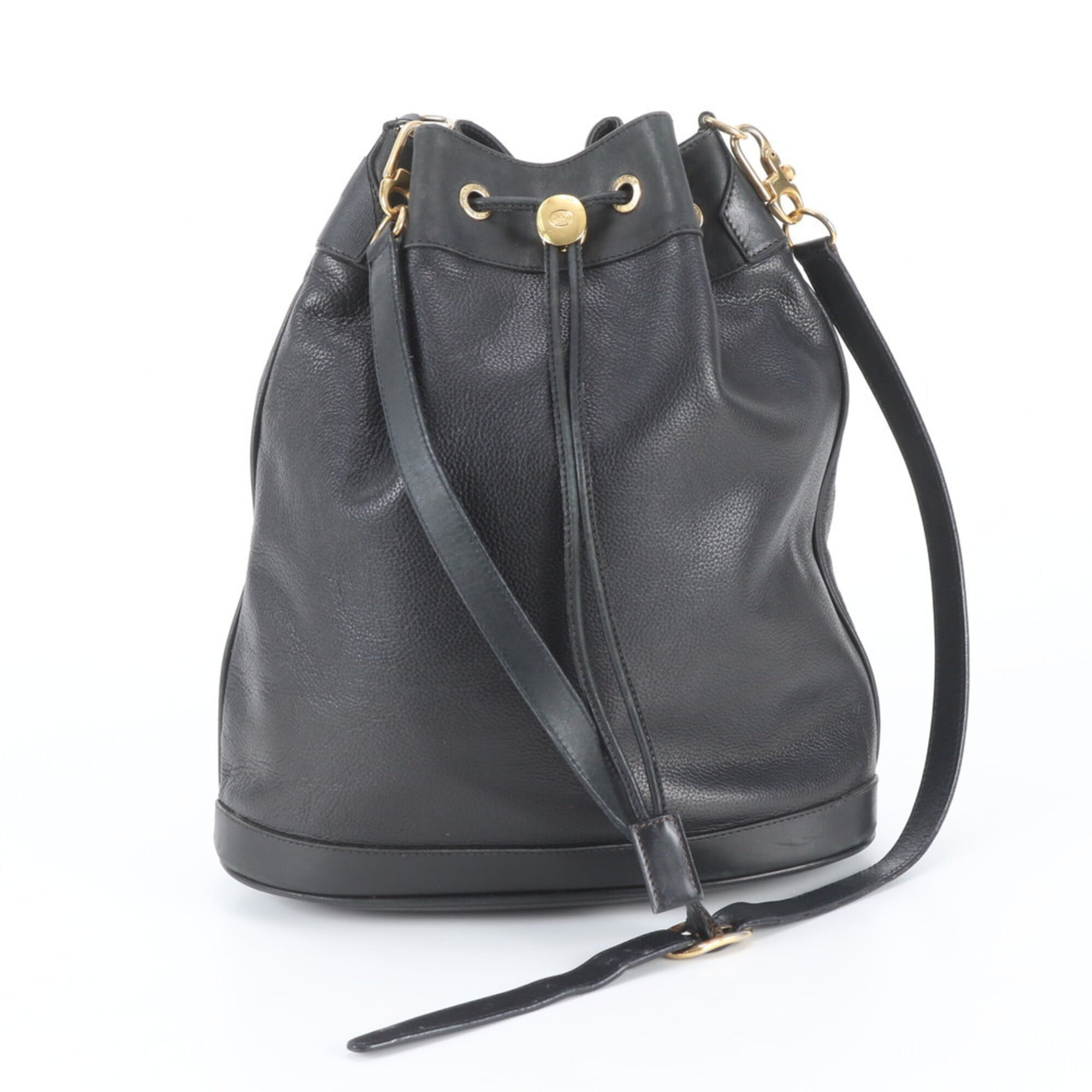 Gucci Black Leather Handbag Shoulder Bag Tote Bag (Pre-Owned)