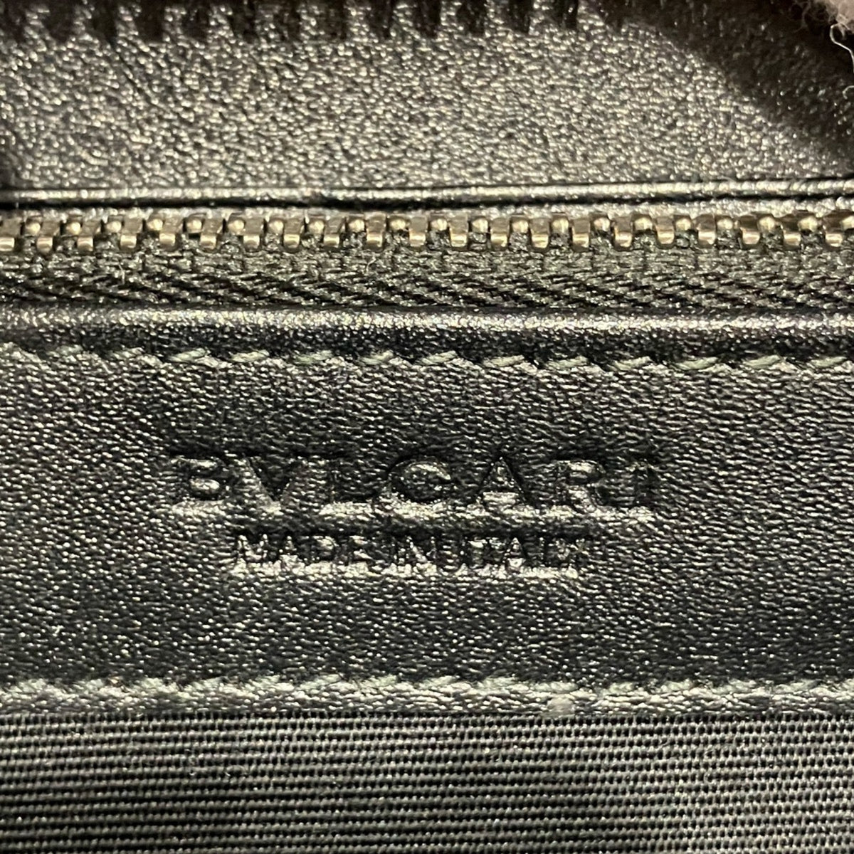 Bvlgari Black Leather Long Wallet (Bi-Fold) (Pre-Owned)