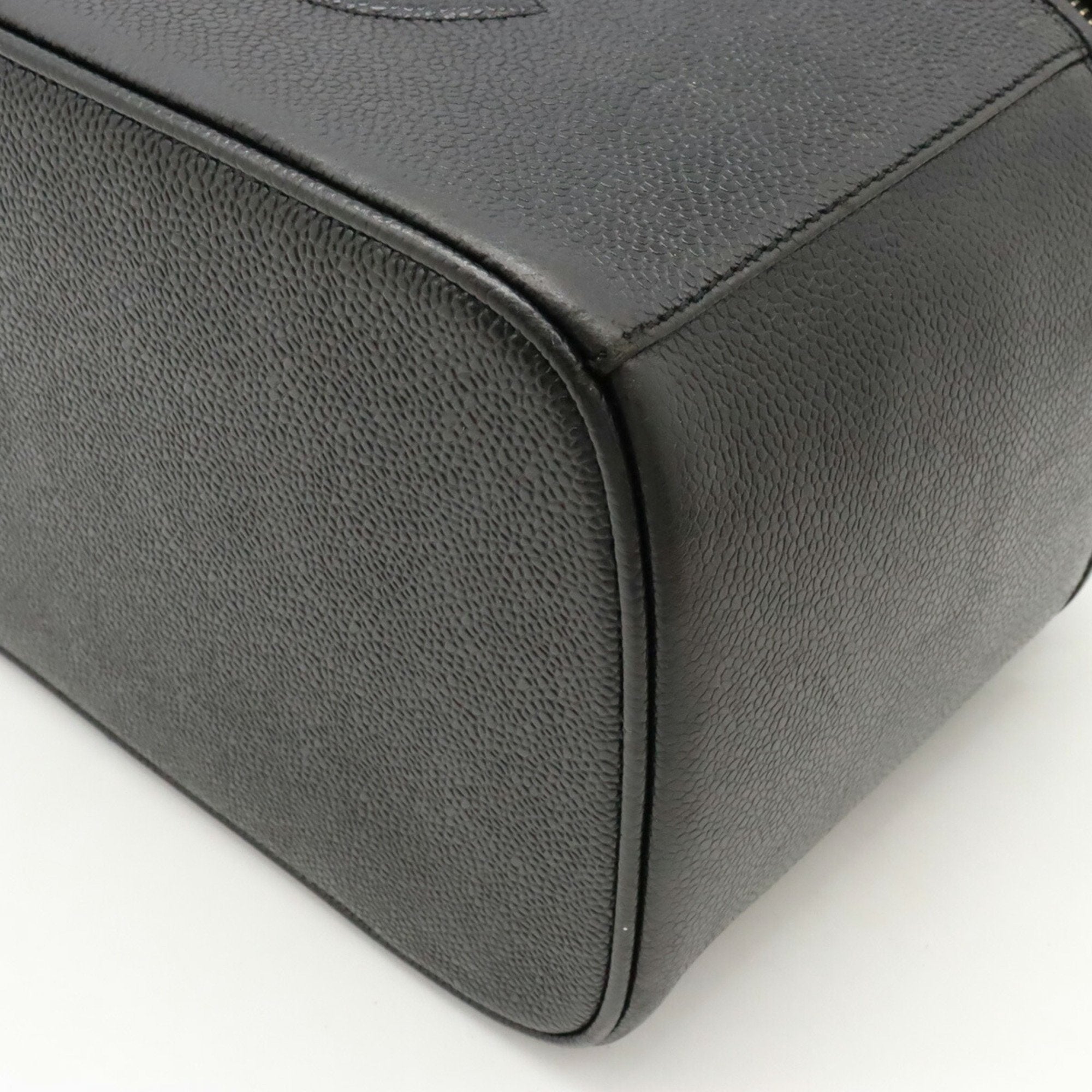 Chanel Caviar Skin Black Caviar Leather Handbag Pouch Shoulder Bag Vanity Bag (Pre-Owned)