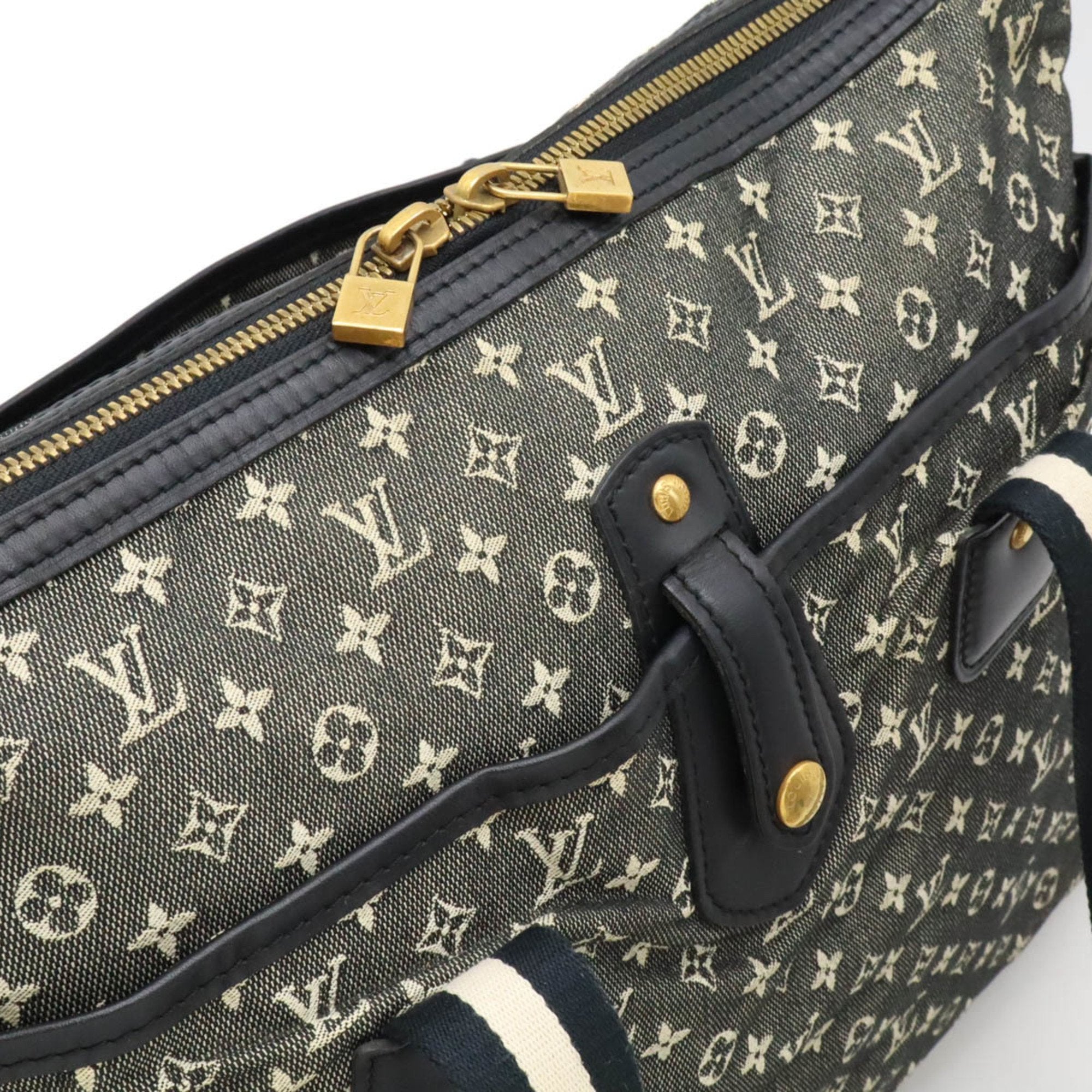 Louis Vuitton Black Noir Canvas Leather Shoulder Bag Tote Bag (Pre-Owned)